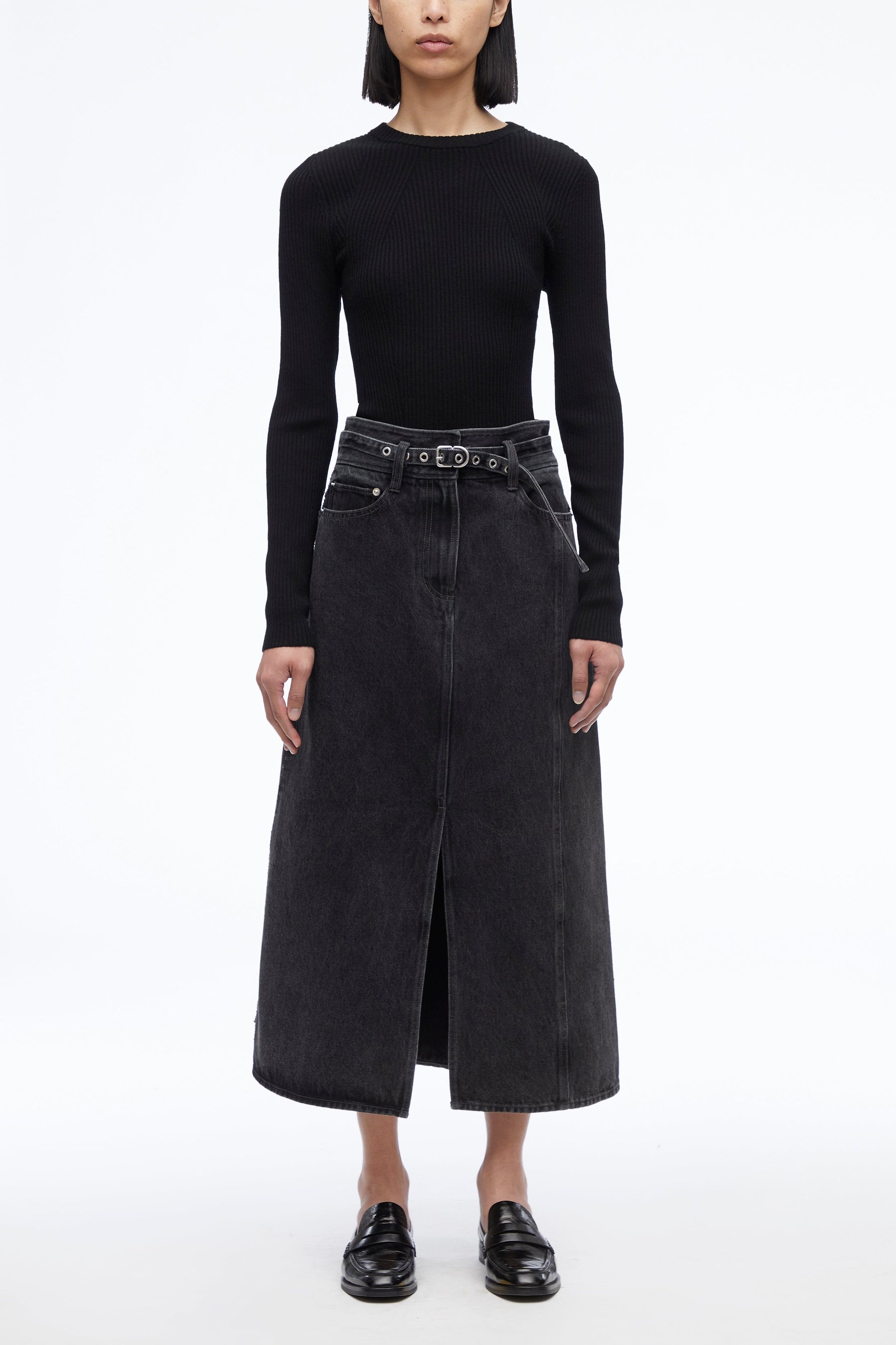 Denim A-Line Skirt - 2