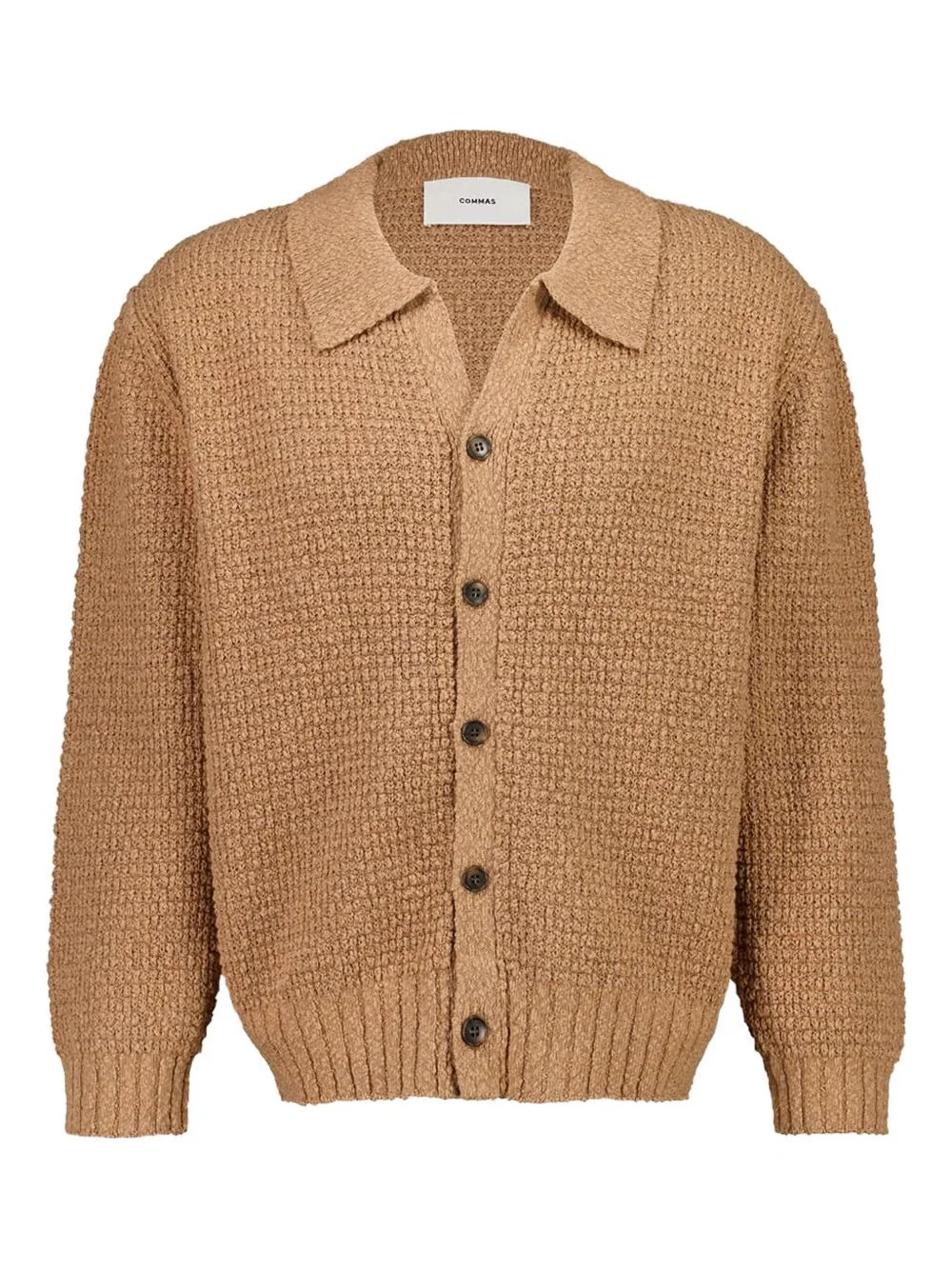 textured-knit cardigan - 1
