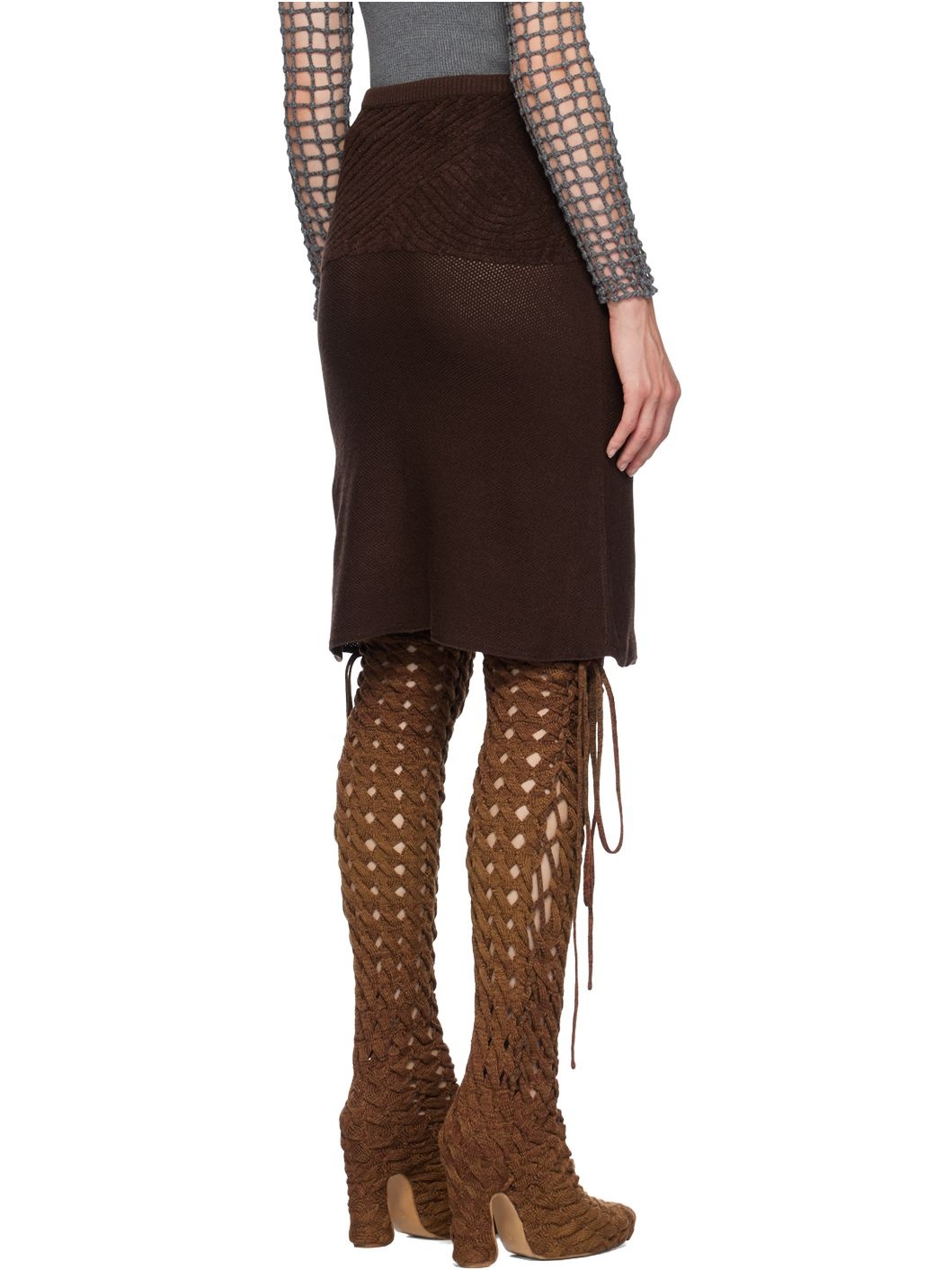 Brown Sweetheart Midi Skirt - 3