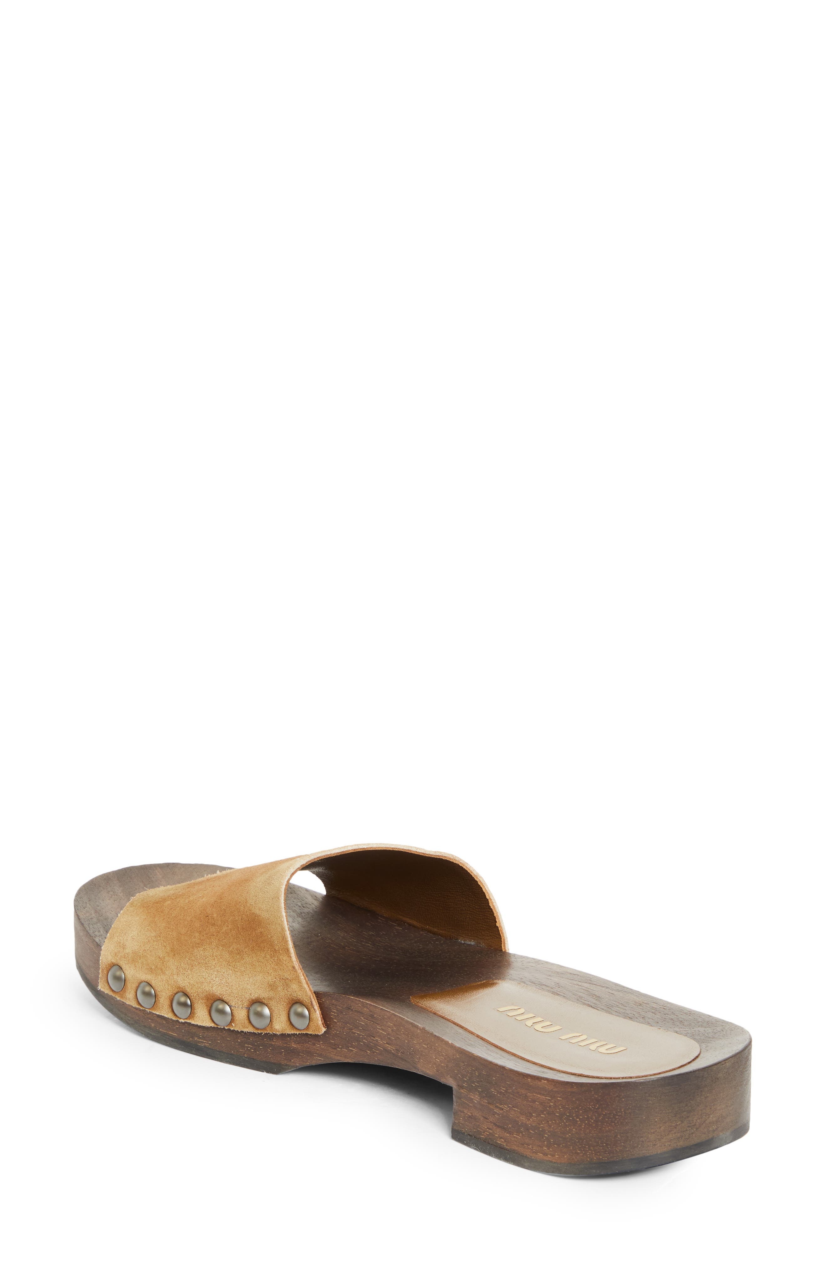 Miu Miu Clog Slide Sandal in Cannella at Nordstrom - 2