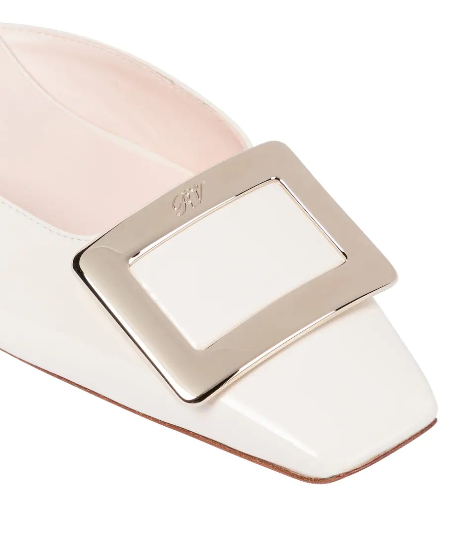 Belle Vivier 45 patent leather mules - 6