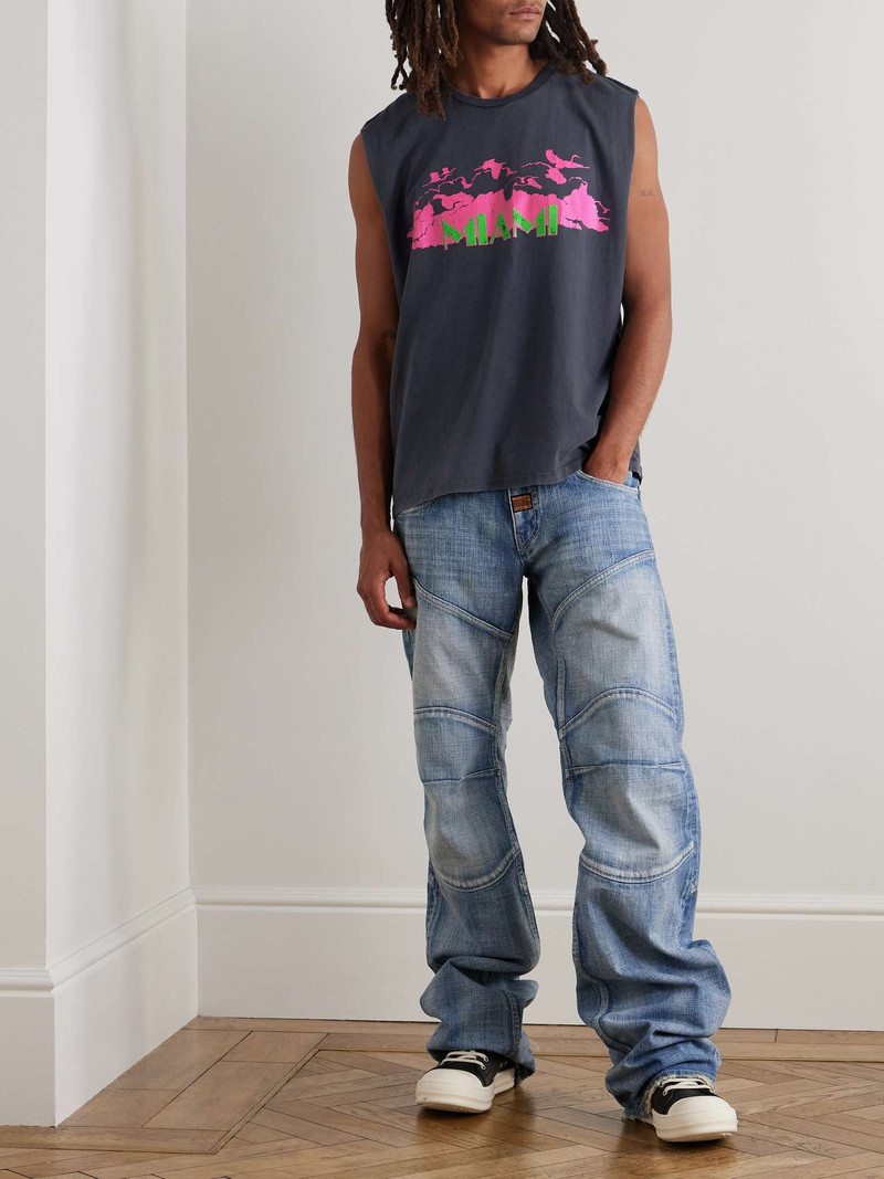 GALLERY DEPT. Collins Glittered Printed Cotton-Jersey Tank Top outlook