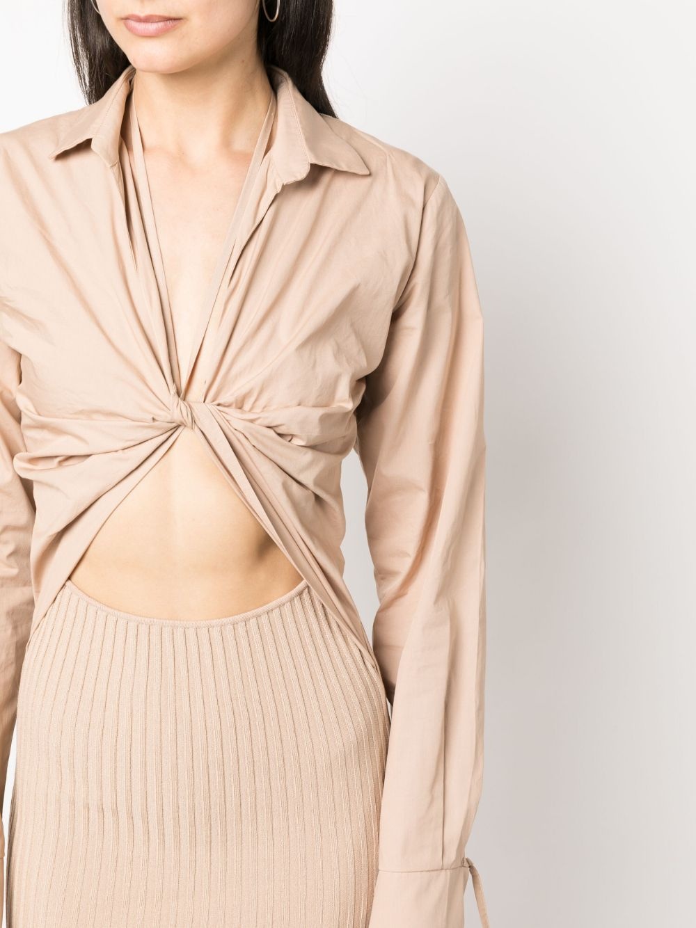gradient-effect ribbed-knit midi dress - 5