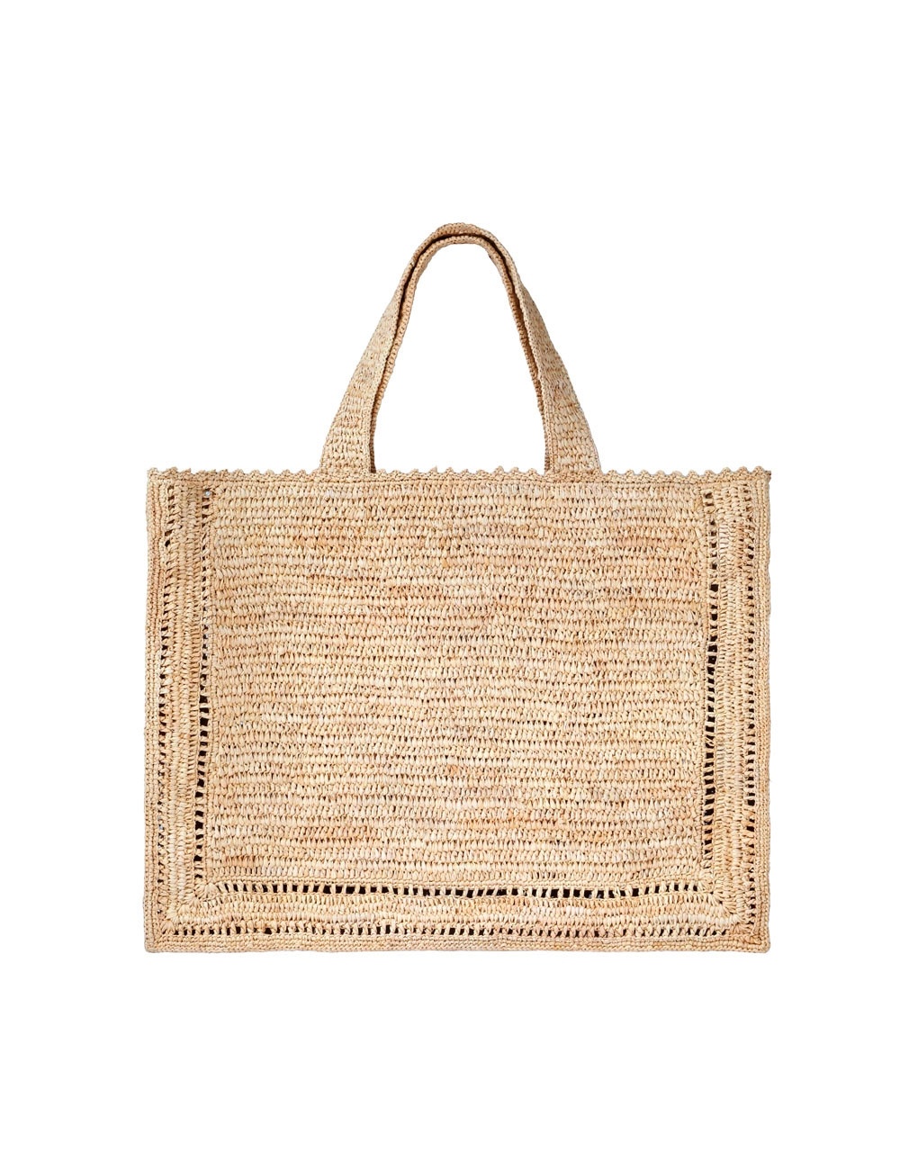 FLORAL RAFFIA TOTE - 5