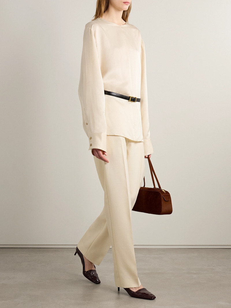 KHAITE Durion Open-back Satin Top outlook