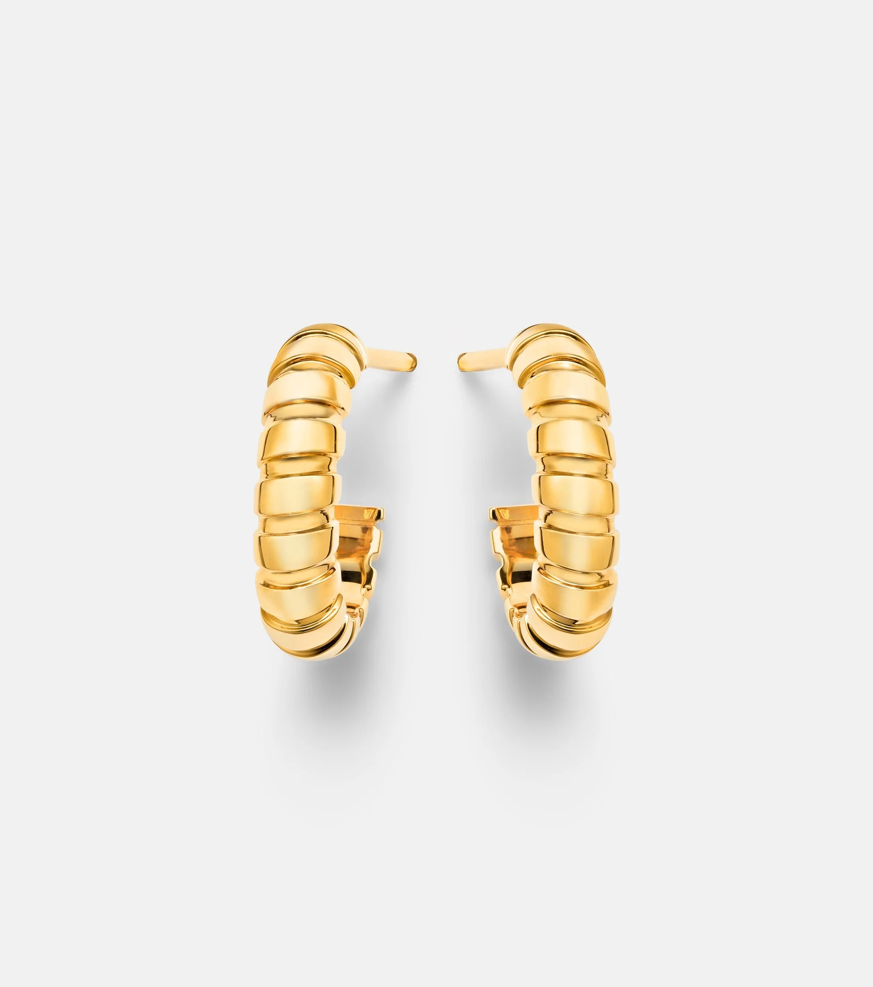 Bvlgari Tubogas 18kt gold hoop earrings - 1