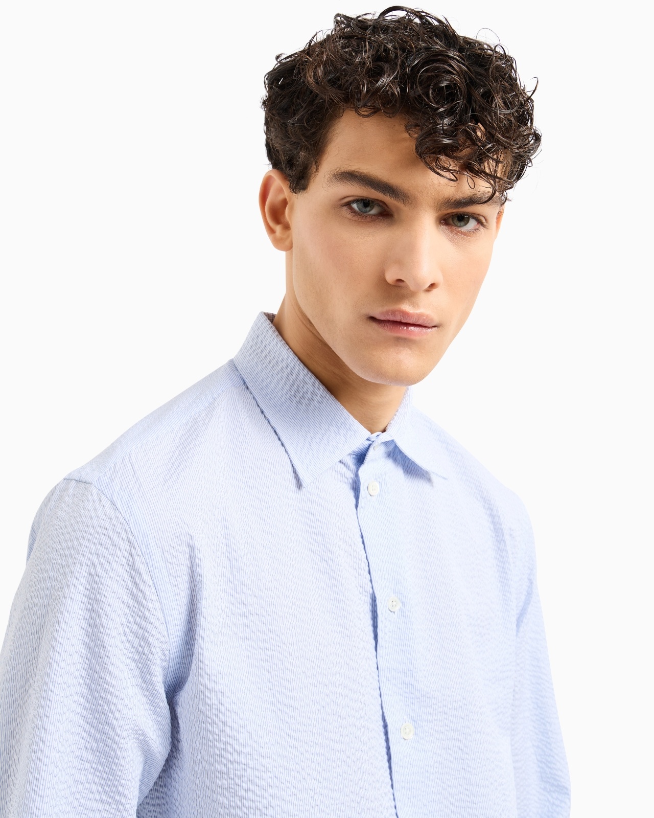SEERSUCKER-EFFECT COTTON SHIRT - 5