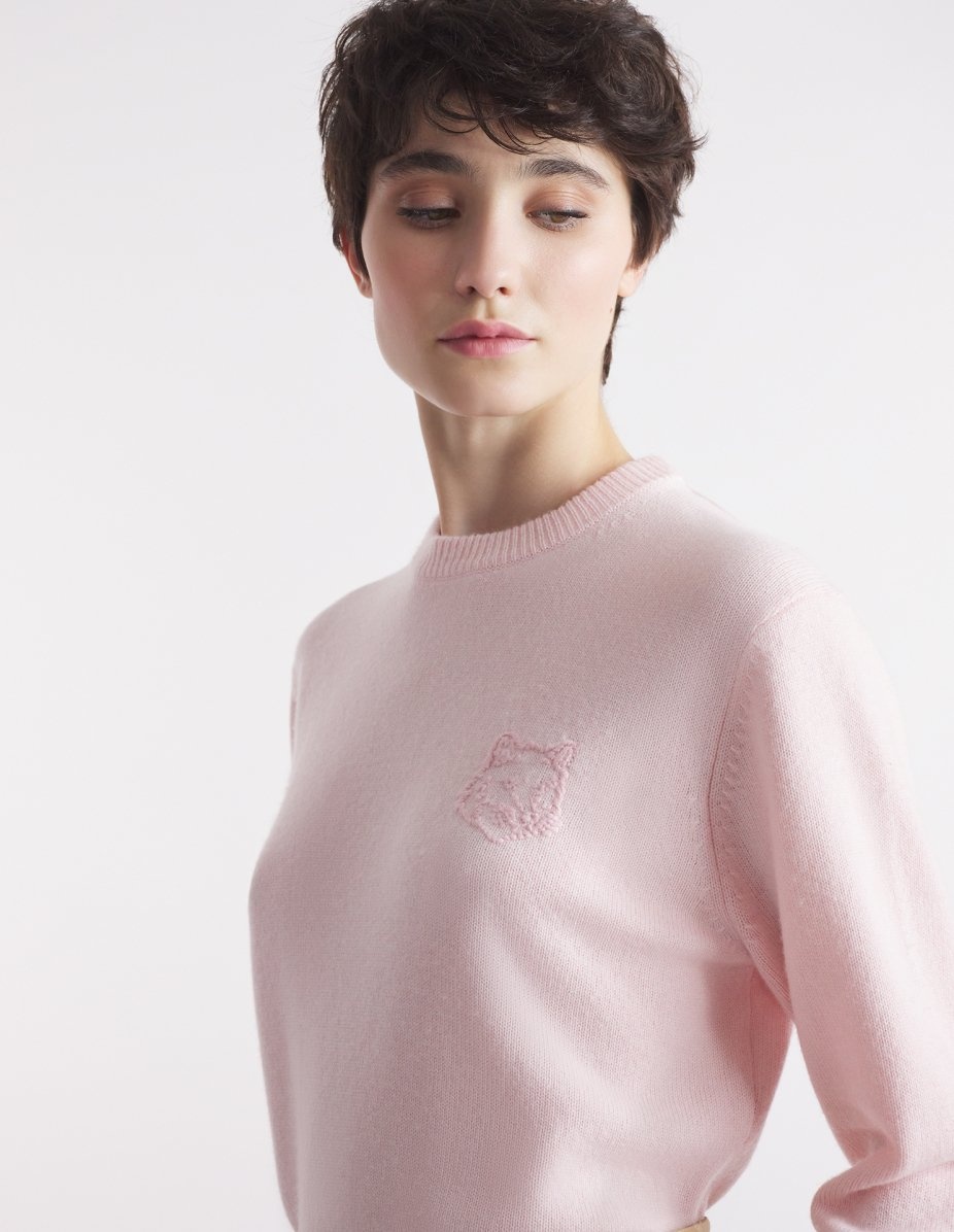 BOLD FOX HEAD EMBROIDERED CROPPED JUMPER - 4