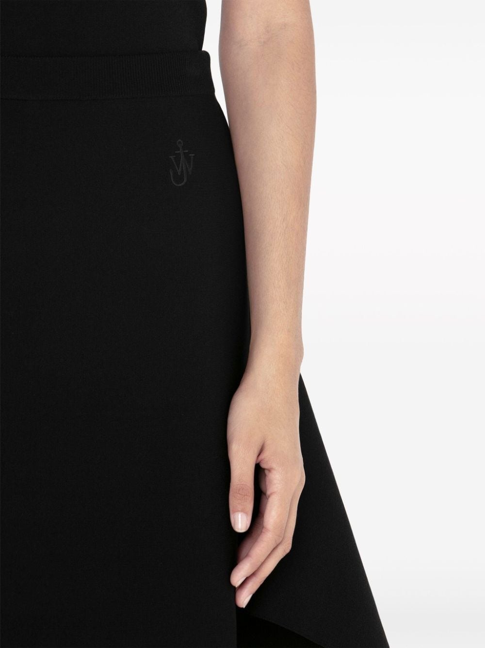 asymmetric-hem midi skirt - 5