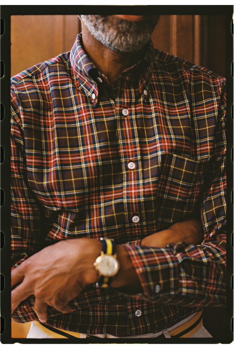 MADE-IN-USA BLACK STEWART TARTAN FLANNEL SPORT SHIRT - CLASSIC FIT 3