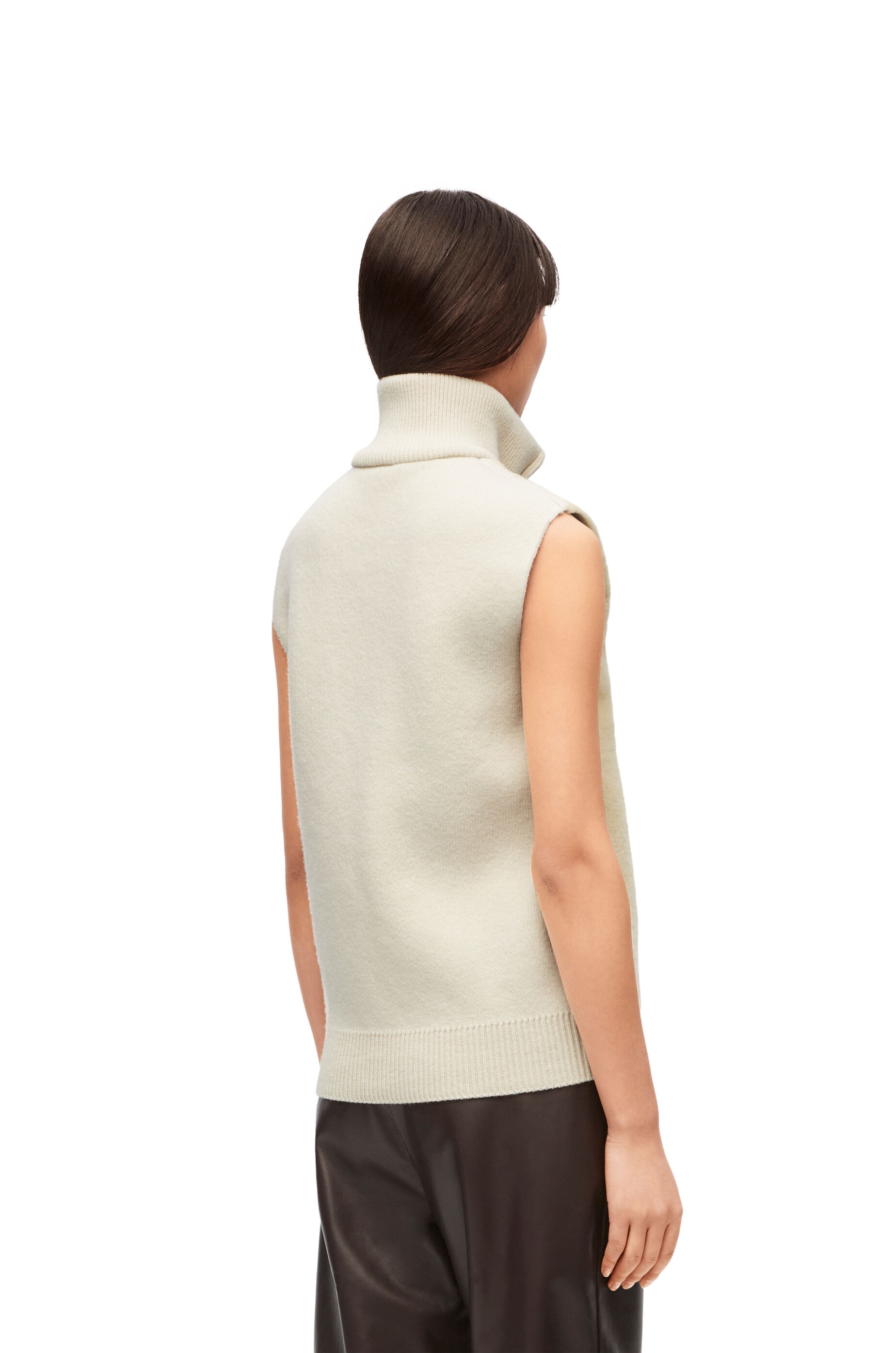 Puzzle Fold vest in shearling and wool - 4