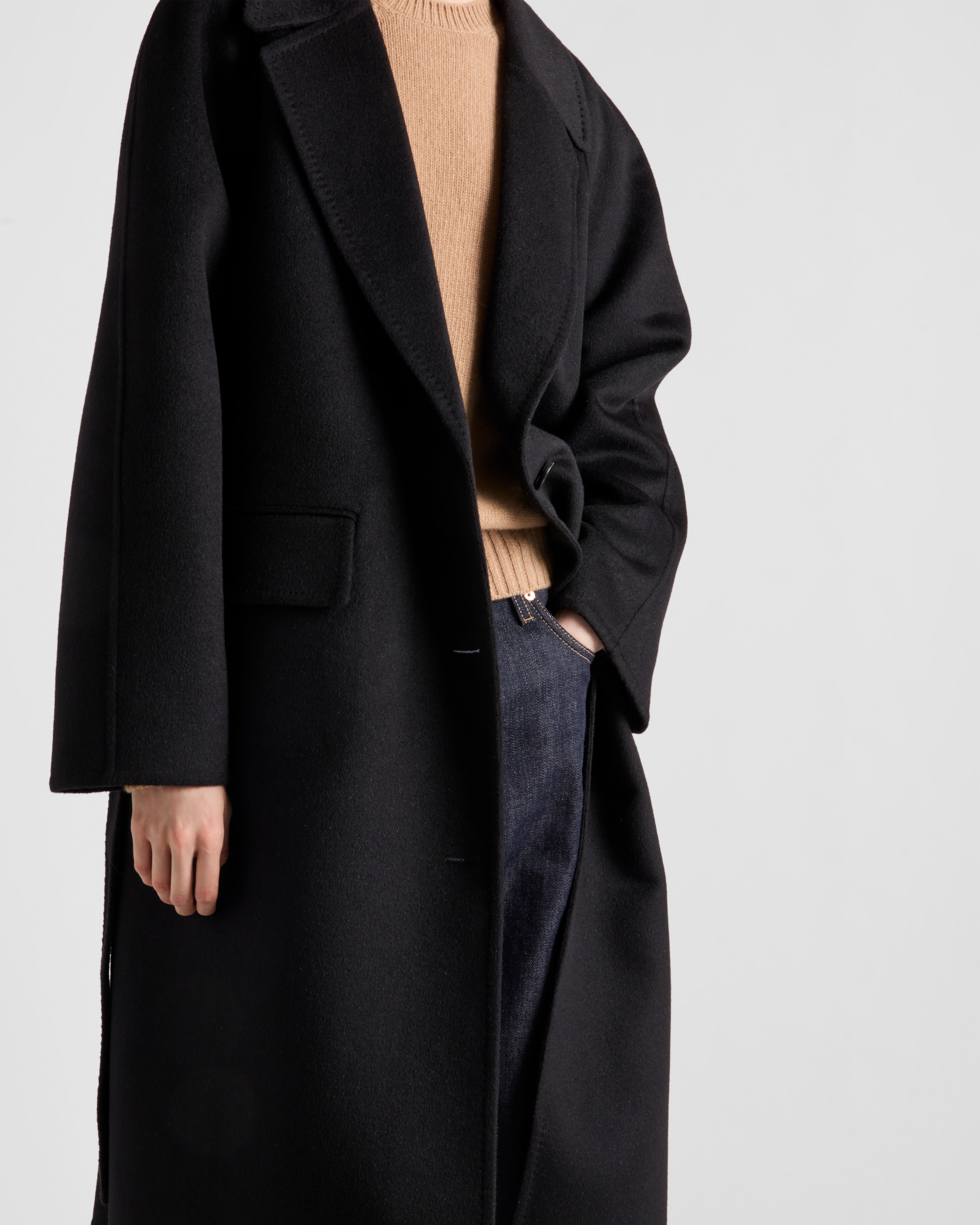 Single-breasted cashgora coat - 3