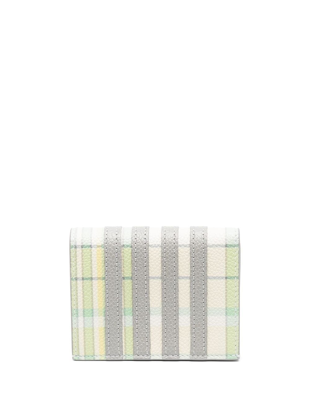 plaid leather wallet - 1