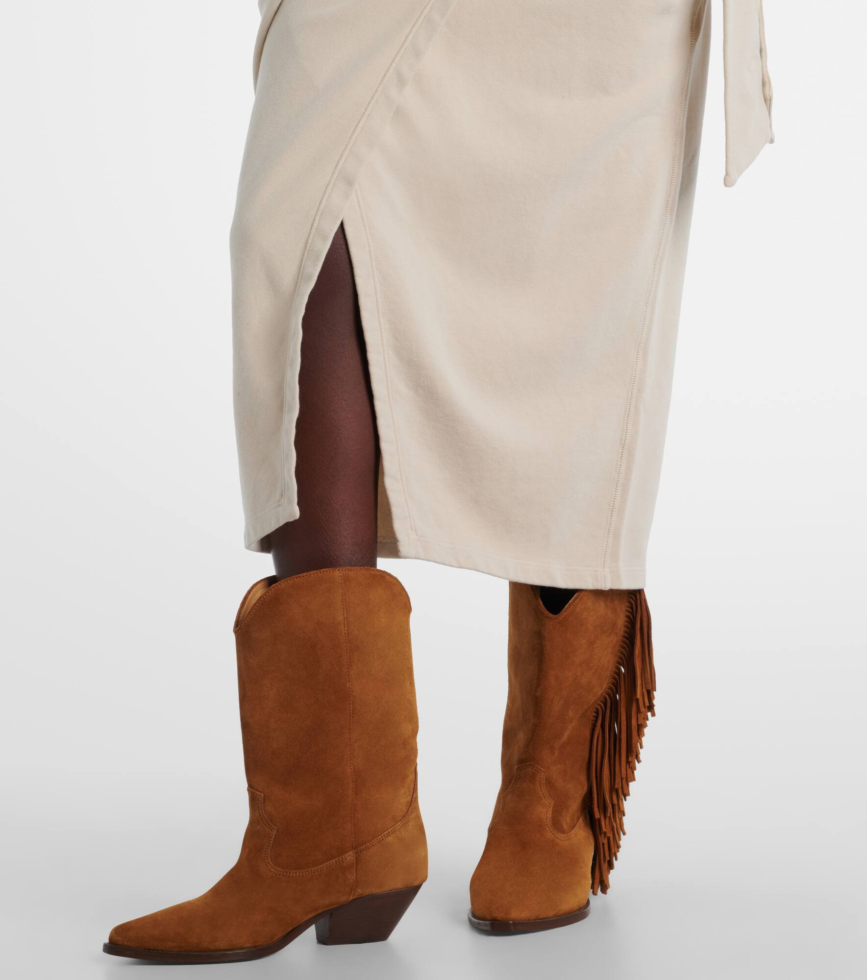 Draped cotton jersey sweatshirt dress - 6
