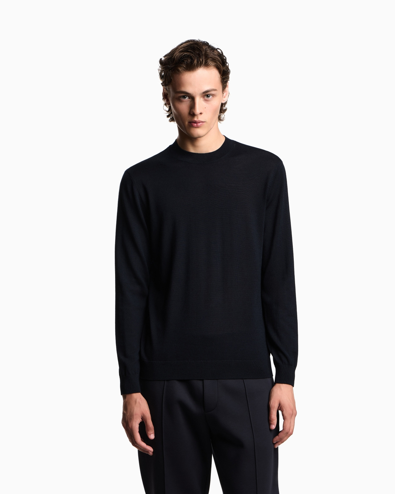 TRAVEL ESSENTIALS PLAIN-KNIT VIRGIN-WOOL JUMPER - 4