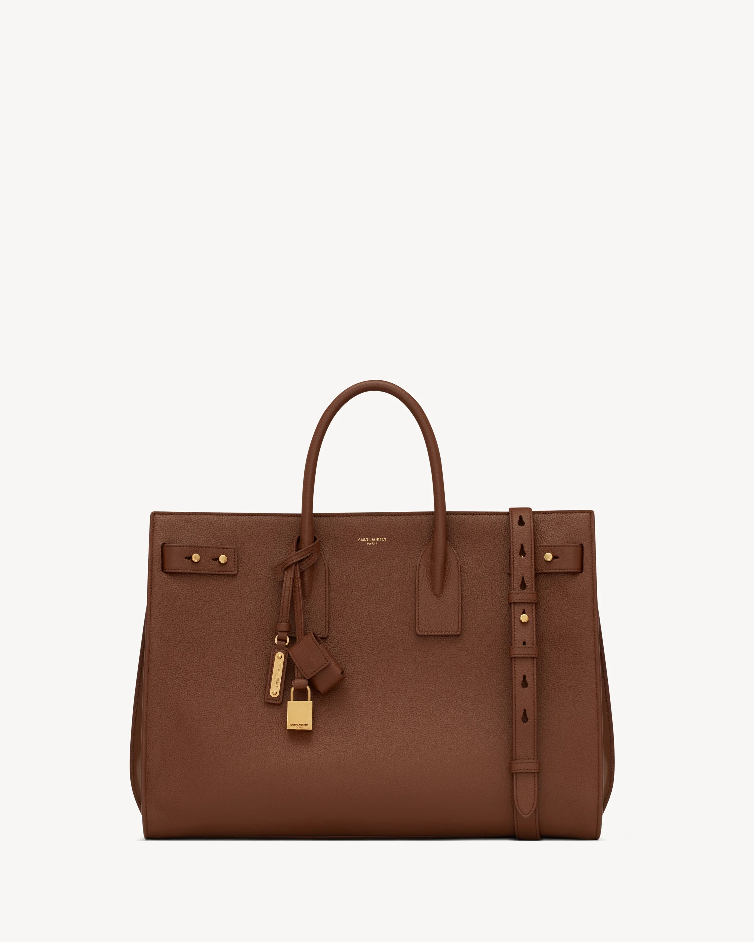 SAC DE JOUR THIN LARGE BAG IN GRAINED LEATHER - 1