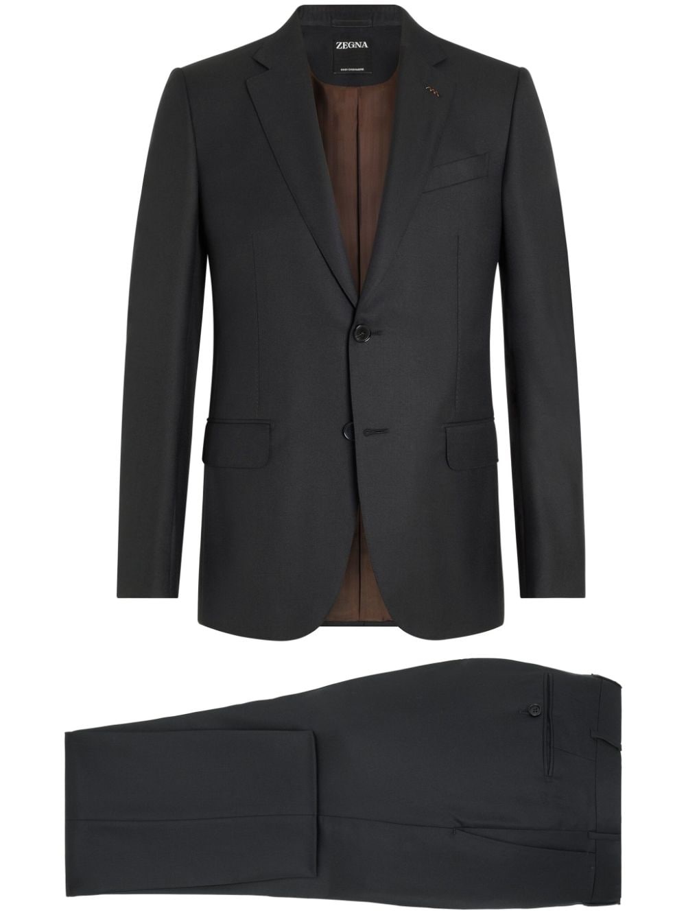 single-breasted cashmere suit - 1