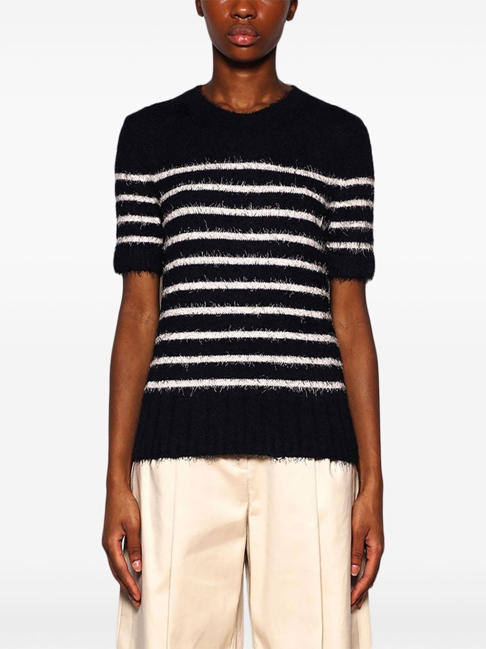 striped knitted top - 3
