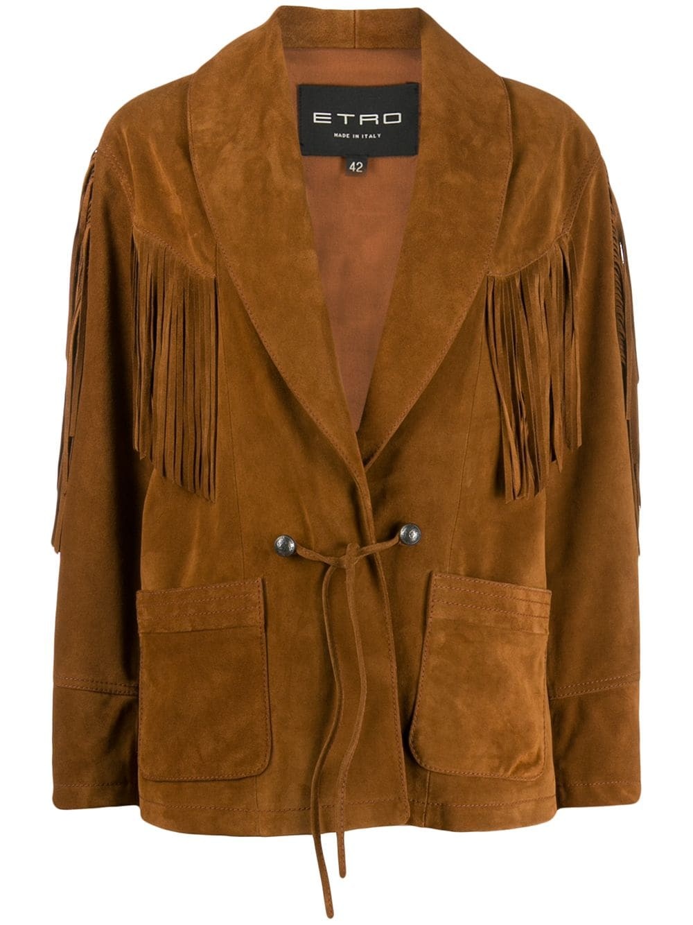 fringed band detail jacket - 1