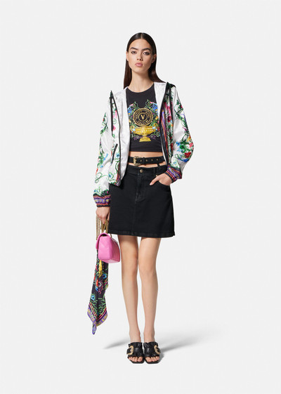 VERSACE JEANS COUTURE Baroque Buckle Denim Mini Skirt outlook