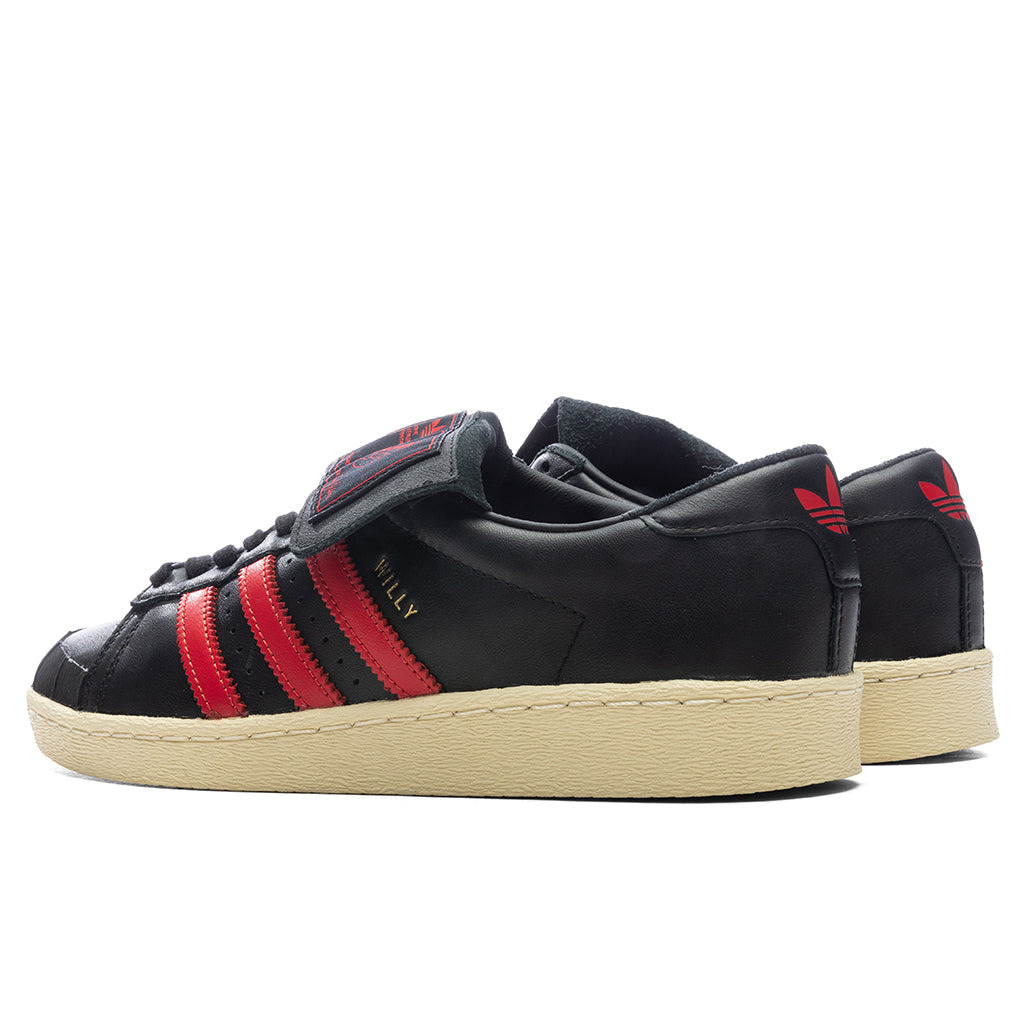 ADIDAS ORIGINALS X WILLY CHAVARRIA JABBAR LOW - CORE BLACK/RED - 3