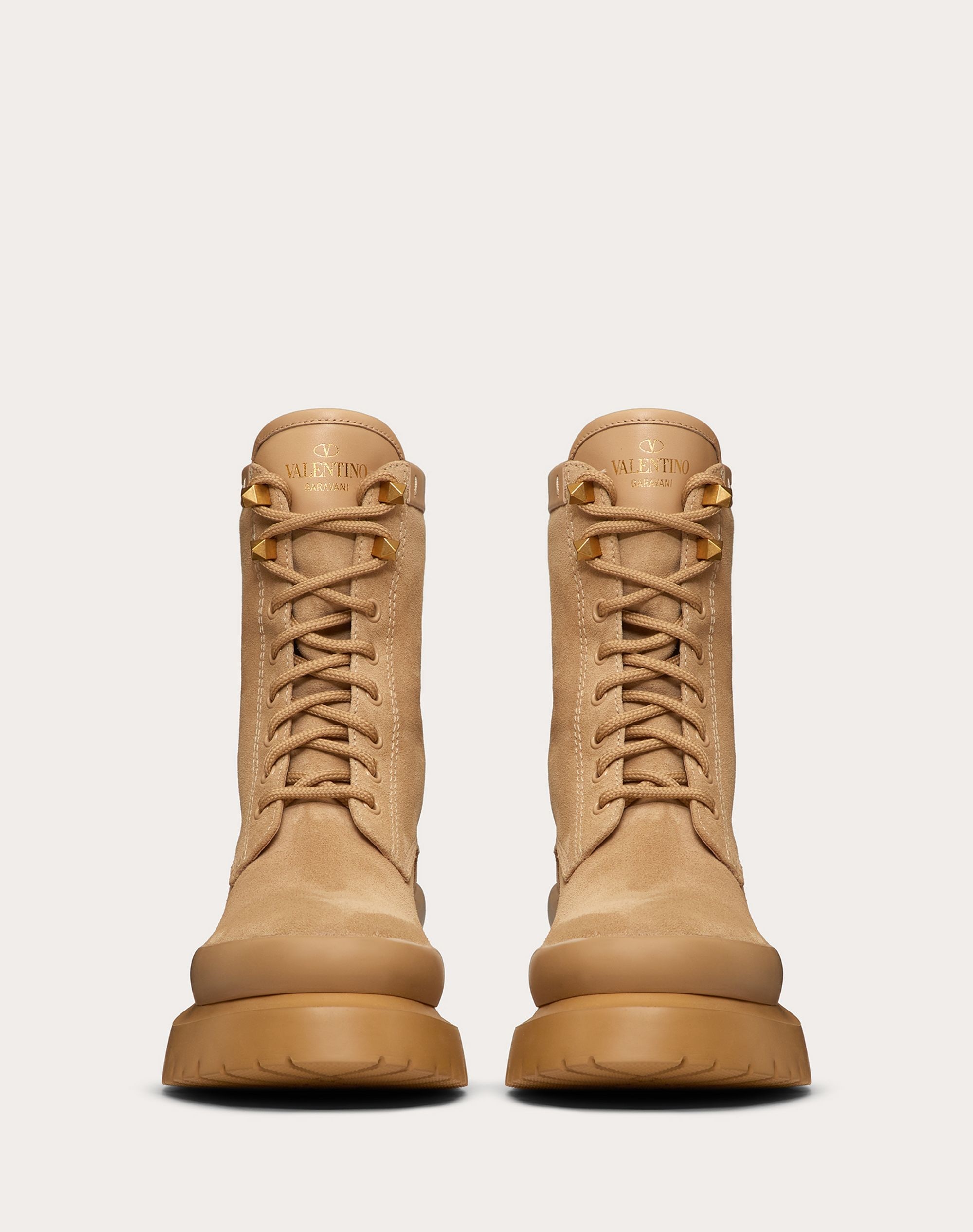 ROMAN STUD COMBAT BOOT IN SUEDE LEATHER 50MM - 4