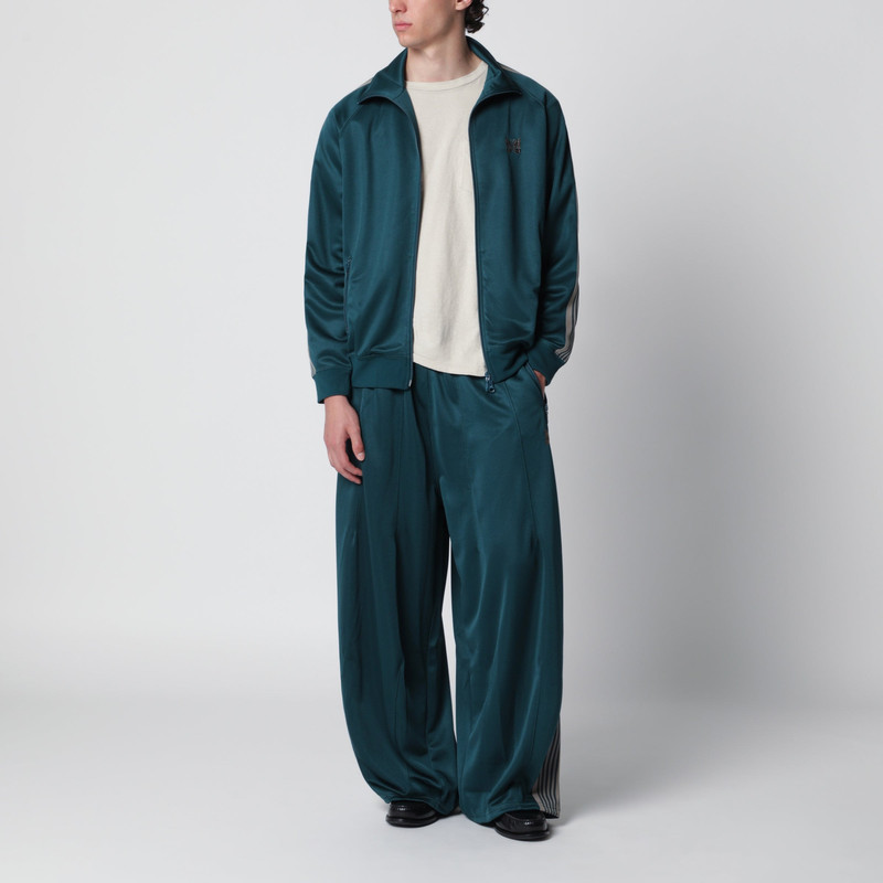 NEEDLES Jacquard polyester track jacket with zip in green outlook