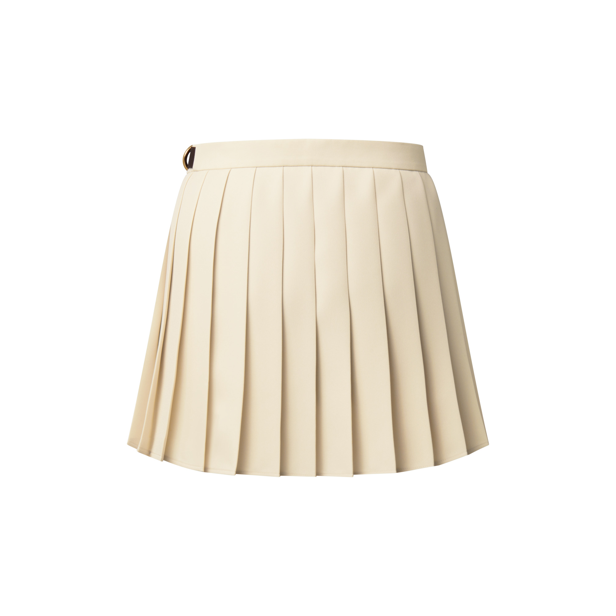 Belt Detail Pleated Mini Skirt - 3