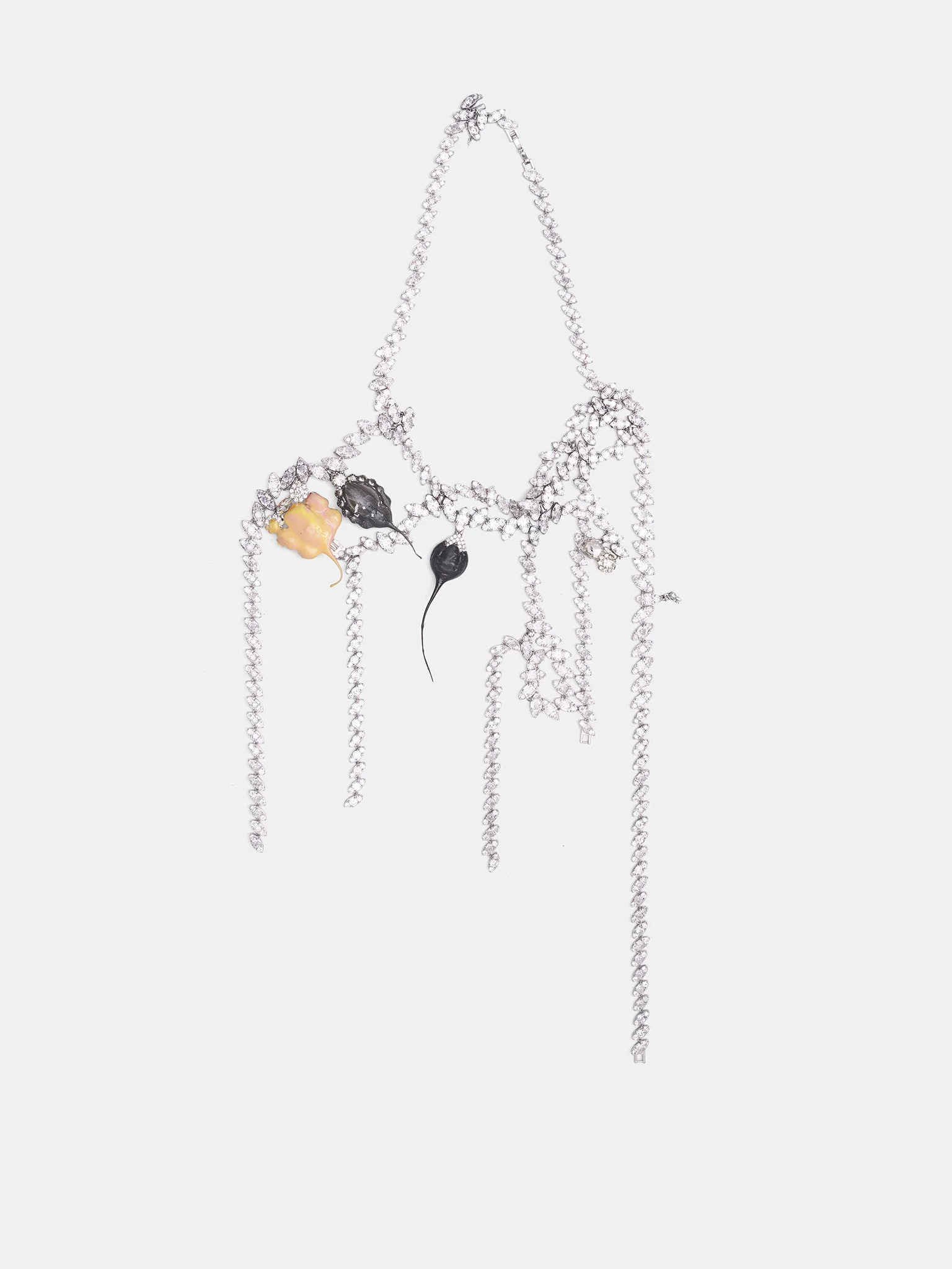 Silver 4D Grafted Splash Necklace - 1