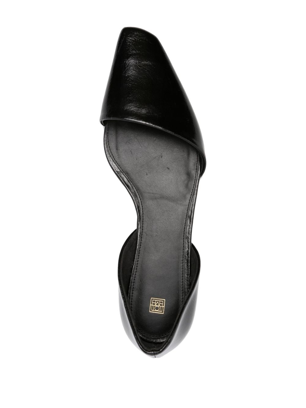 The Asymmetric d'Orsay leather ballerina shoes - 4