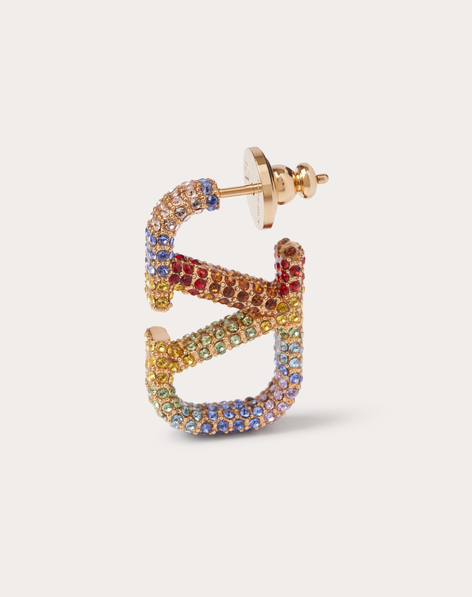 VALENTINO GARAVANI RAINBOW METAL AND CRYSTAL EARRINGS - 3