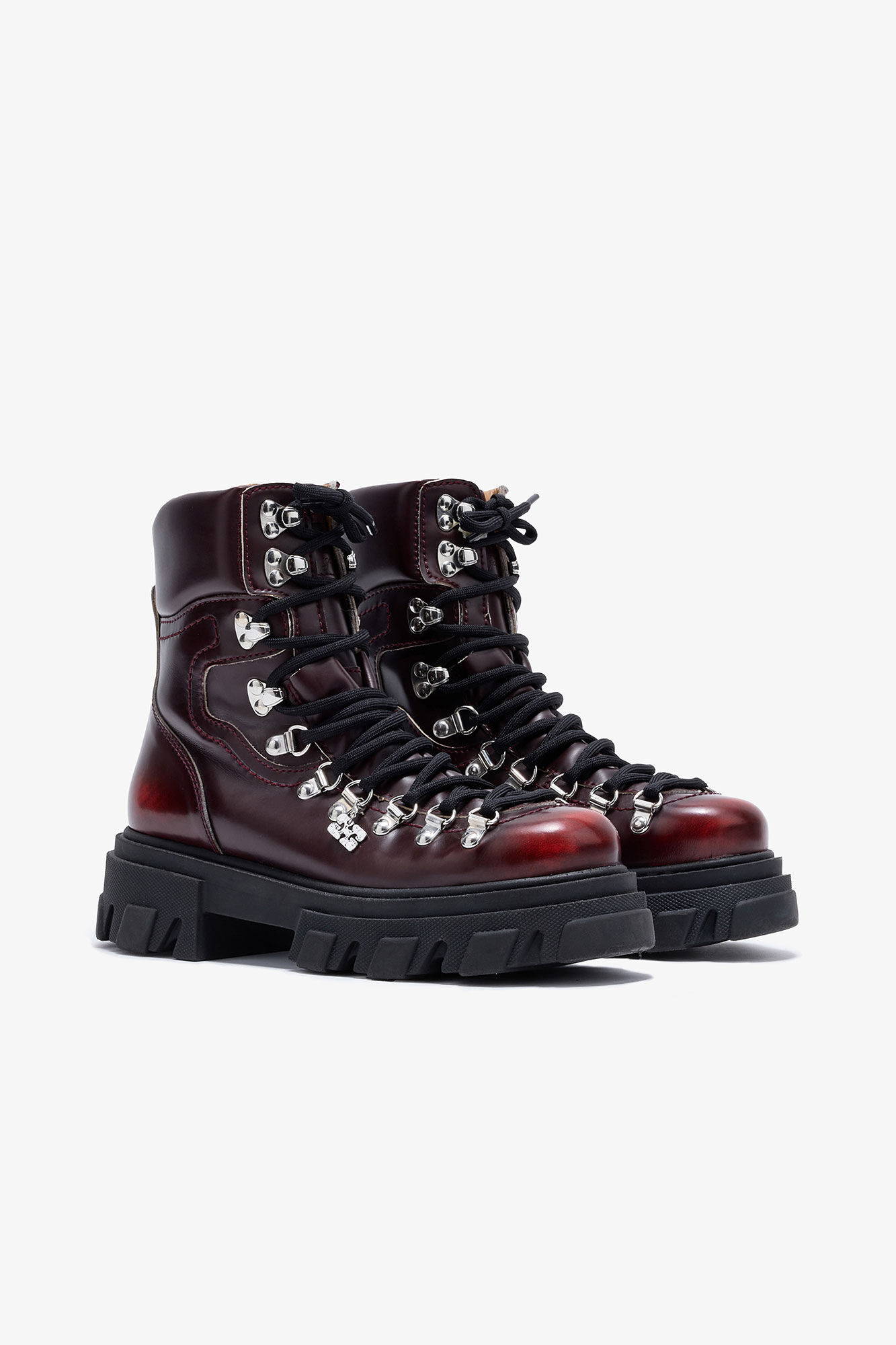 CLEATED MOUNTAIN BOOT IN BURGUNDY - 2