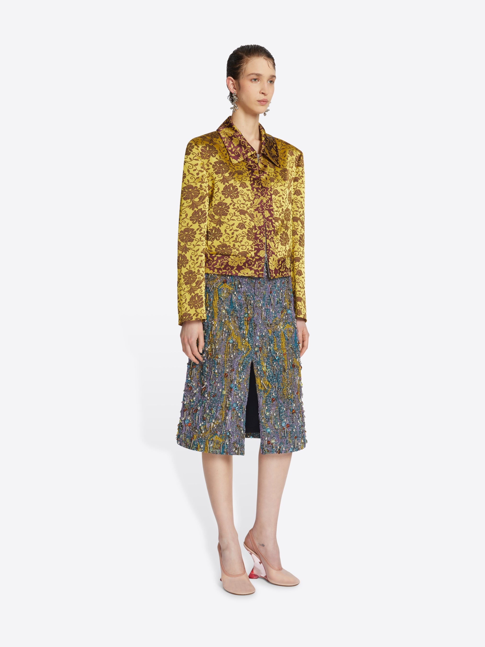 EMBELLISHED JACQUARD SKIRT - 3