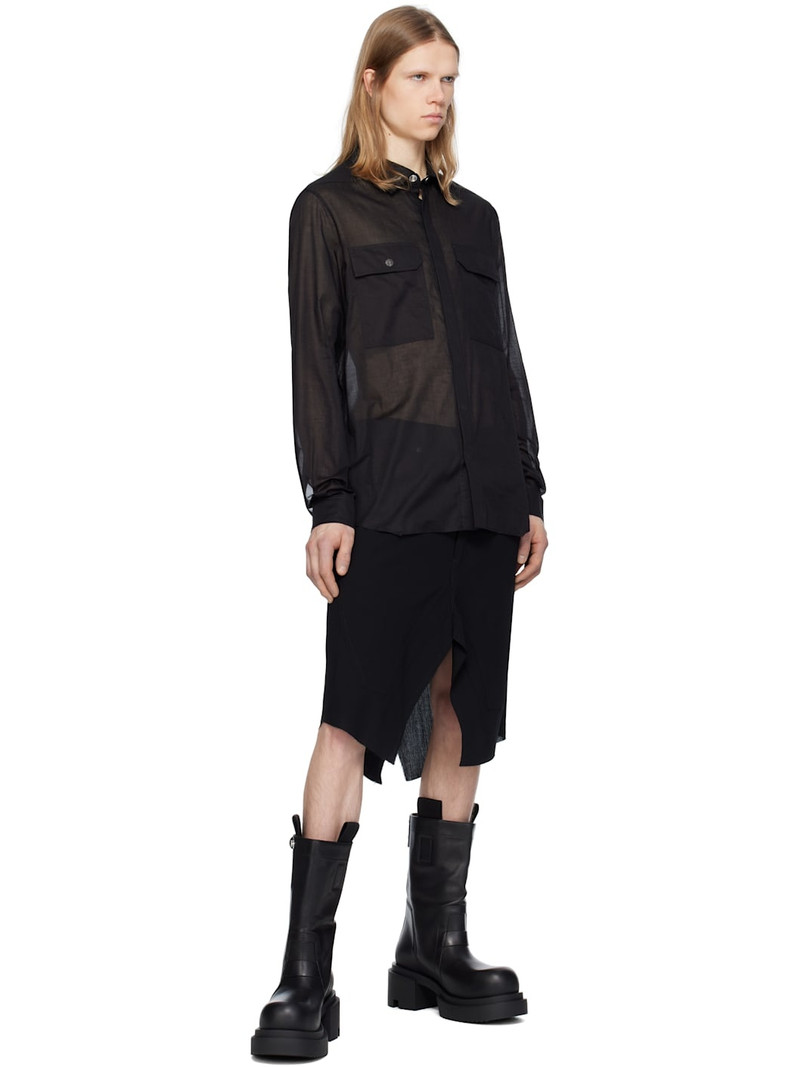 Rick Owens Black Hollywood Cotton Voile Shirt outlook