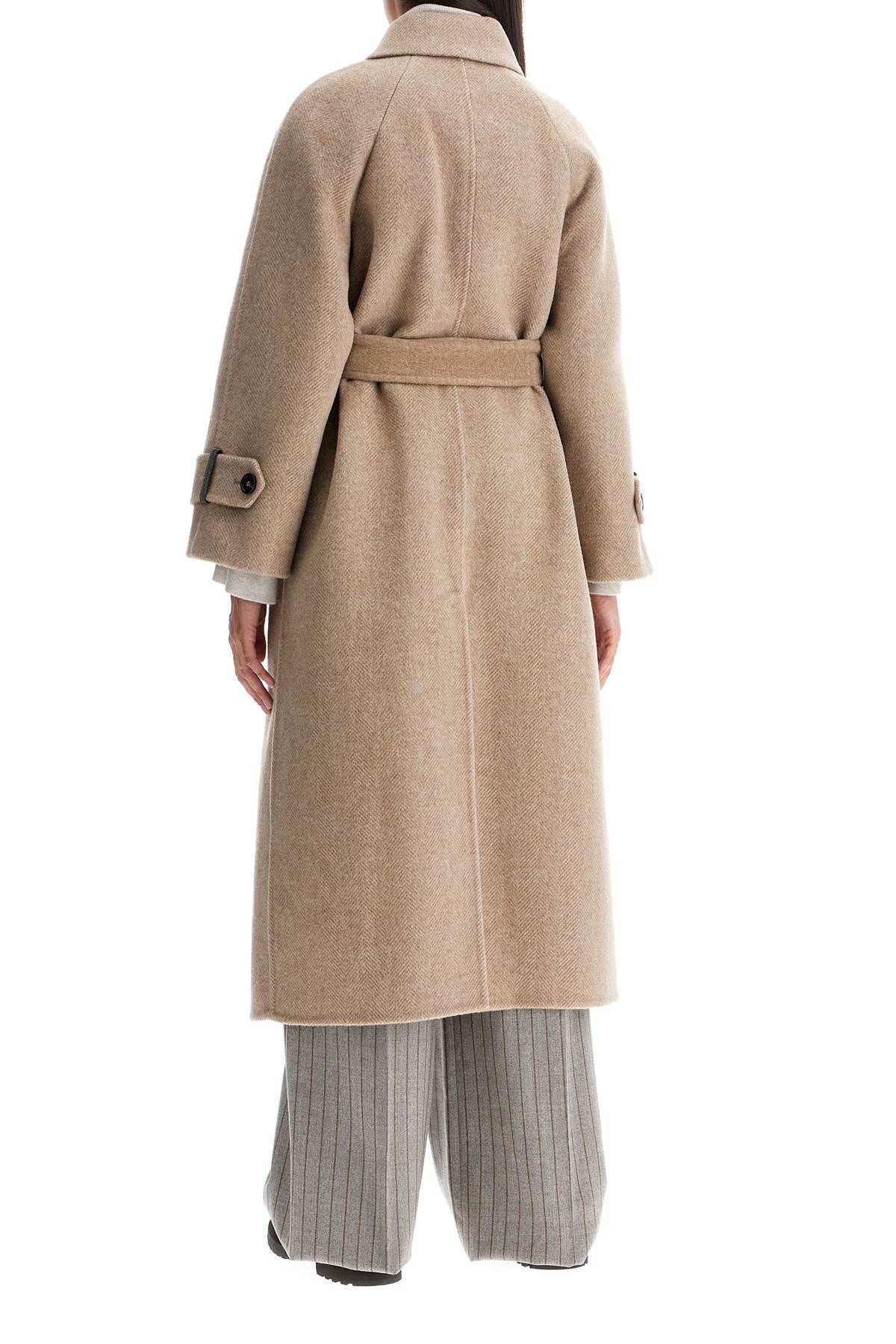 WOOL AND CASHMERE COAT WITH BELT - 4