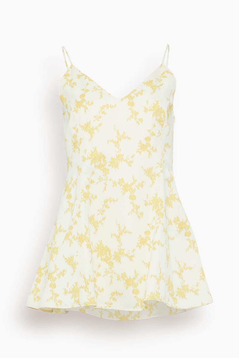 Sculpted Printed Strap Top in Daffodil Bouquet 1
