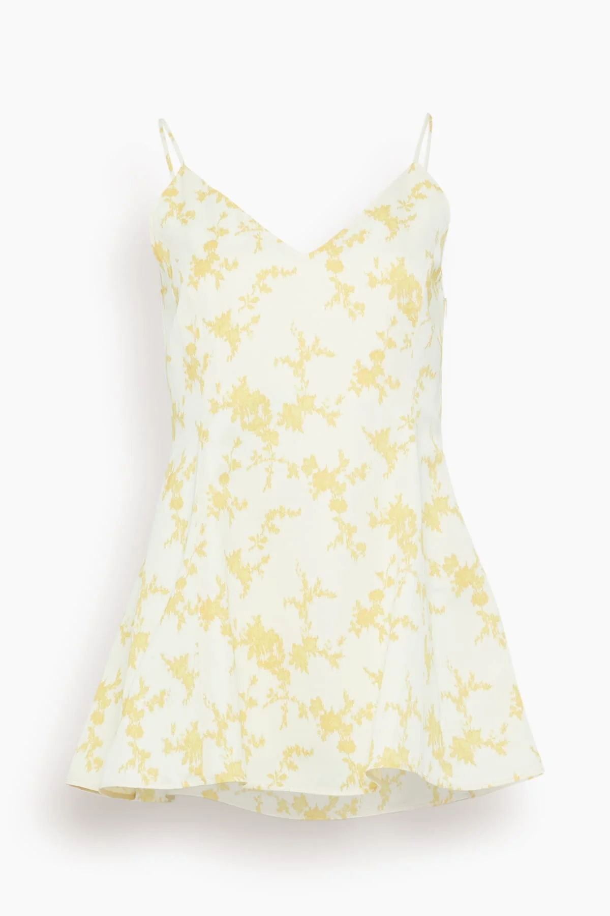 Sculpted Printed Strap Top in Daffodil Bouquet - 1