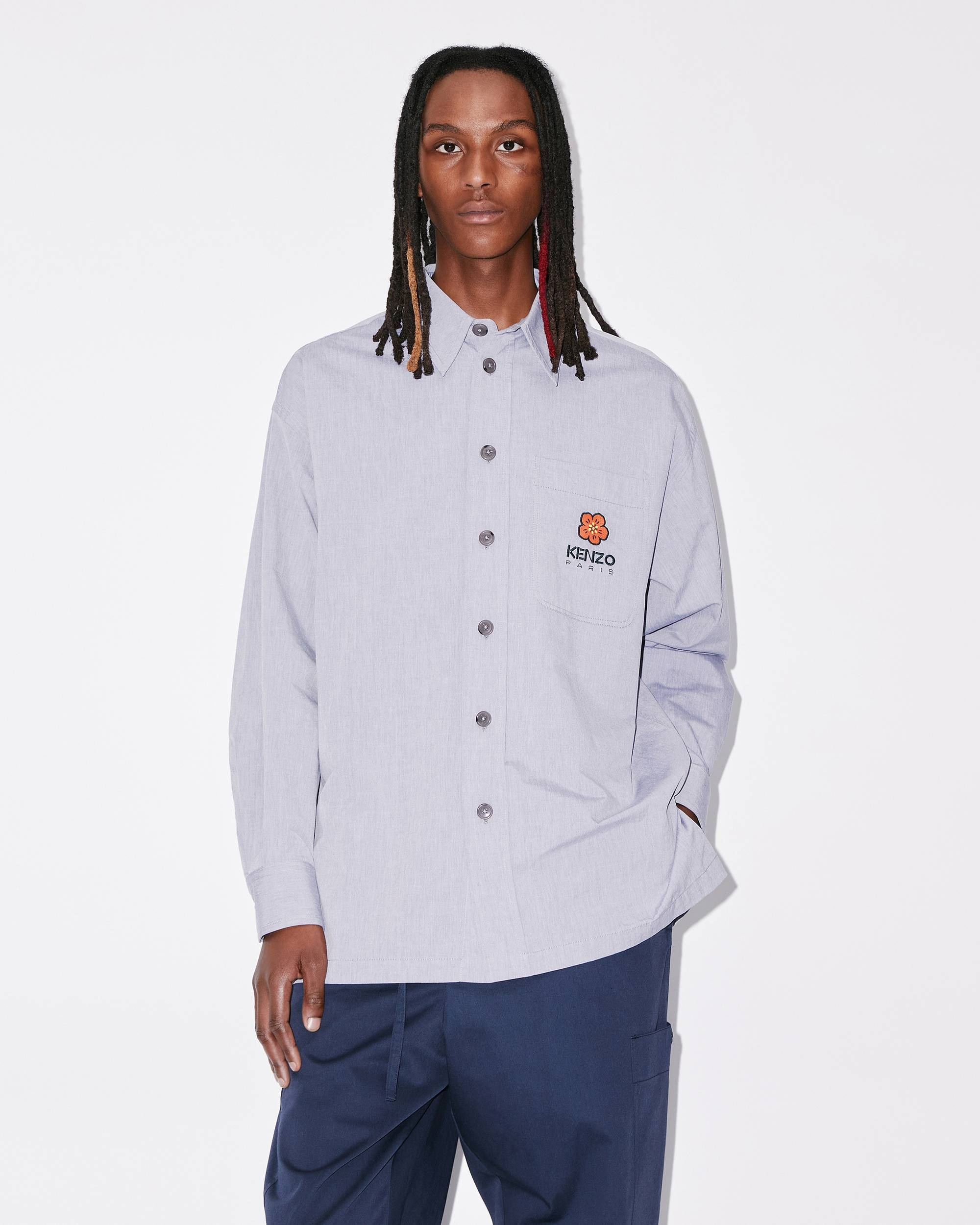 'BOKE FLOWER' Crest oversized shirt - 4