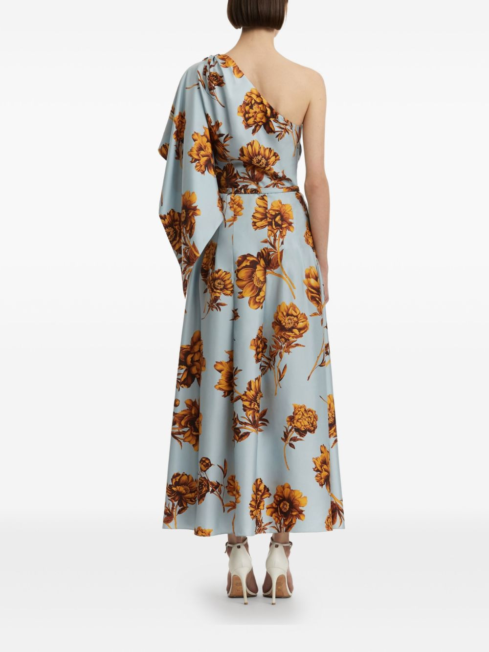 one-shoulder floral-print maxi dress - 4