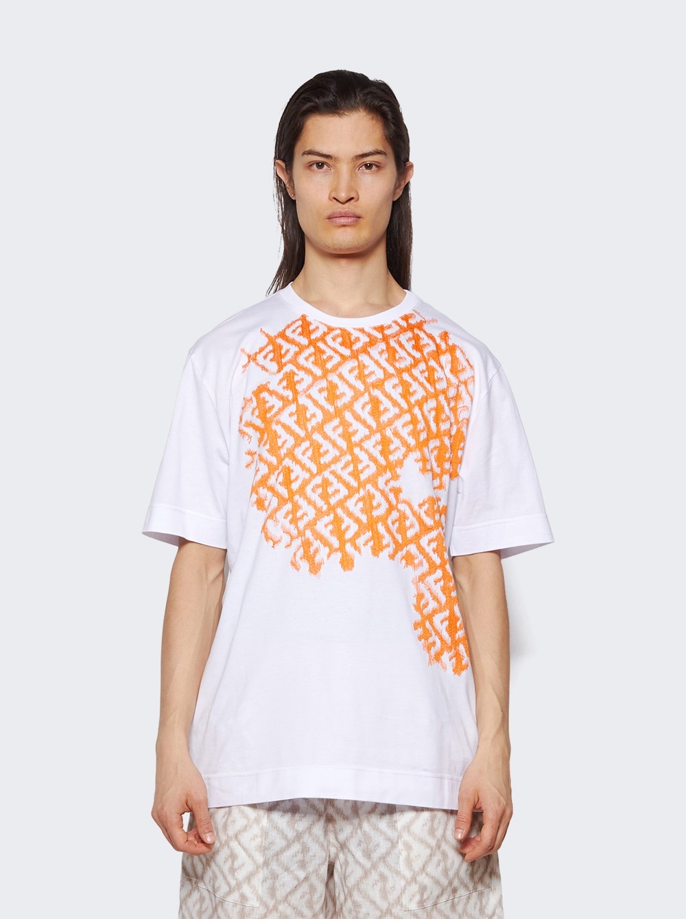 FF Contrast T-shirt Natural and Papaya Orange - 3