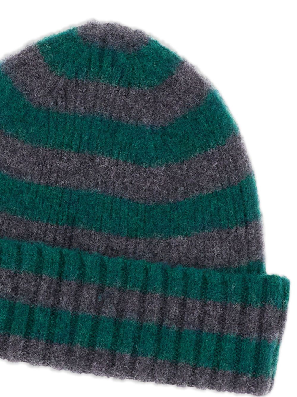 Hard Working striped-pattern beanie hat - 2