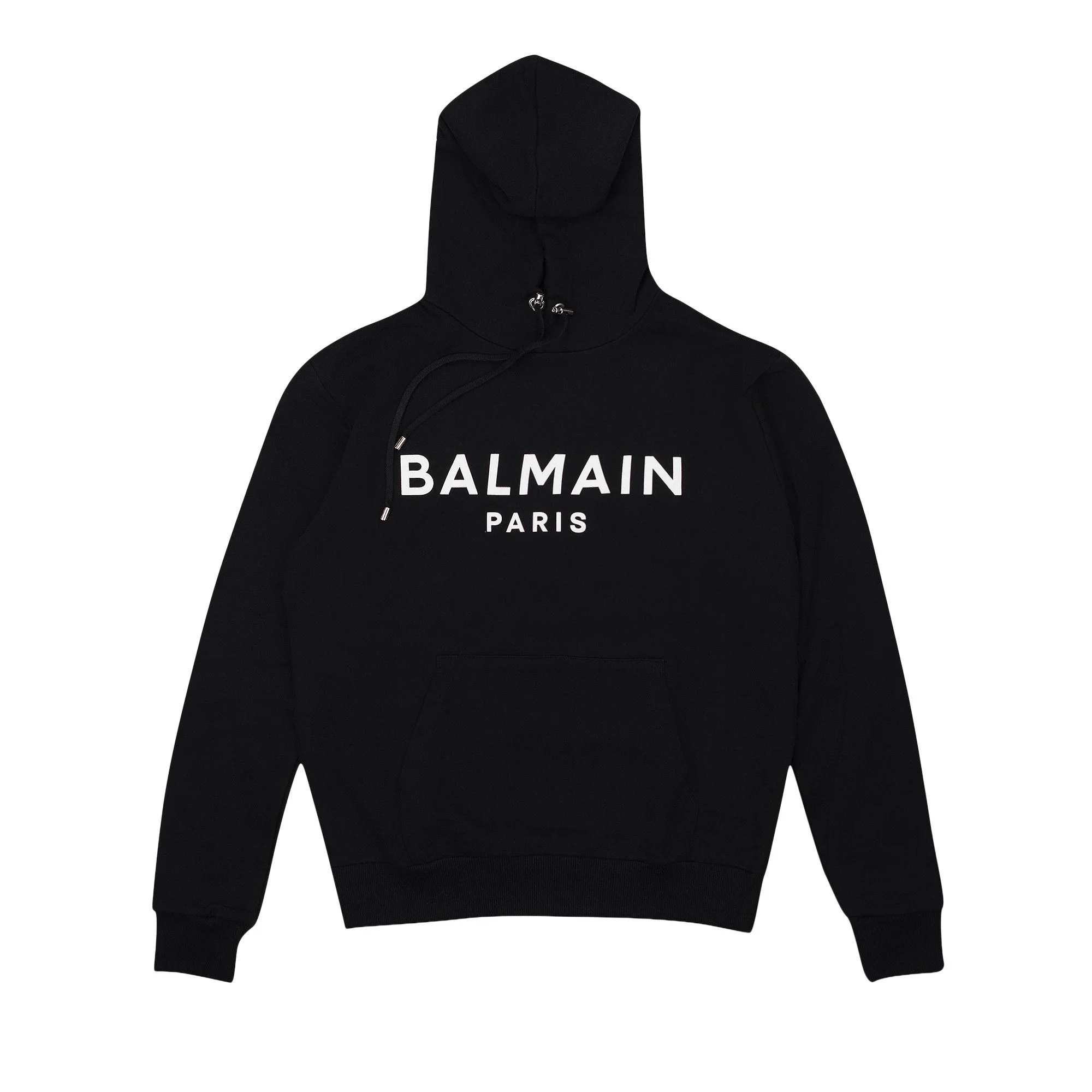 Balmain Logo Hoodie 'Black/White' - 1