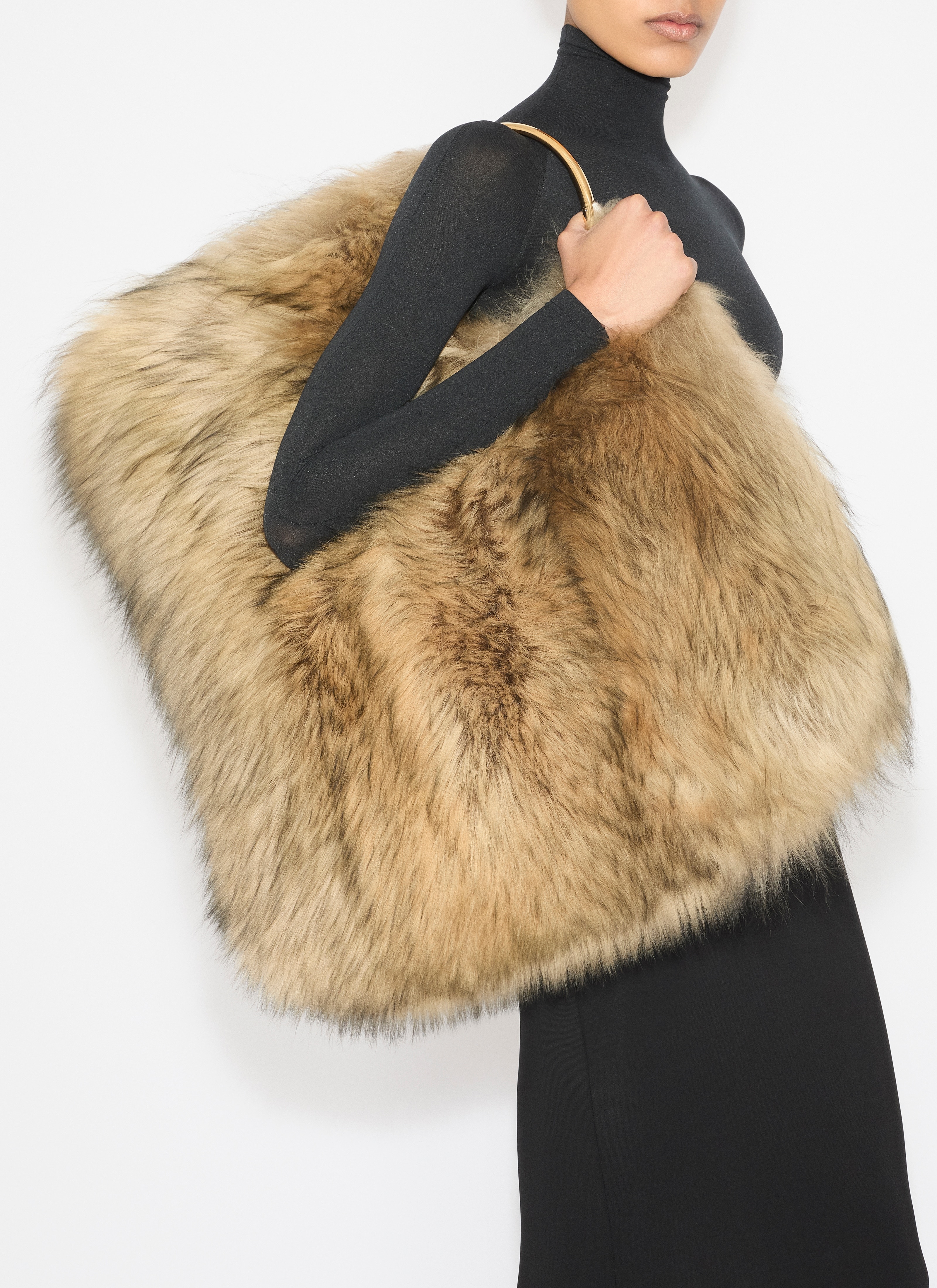 RING XL TOTE BAG IN SHEARLING - 2