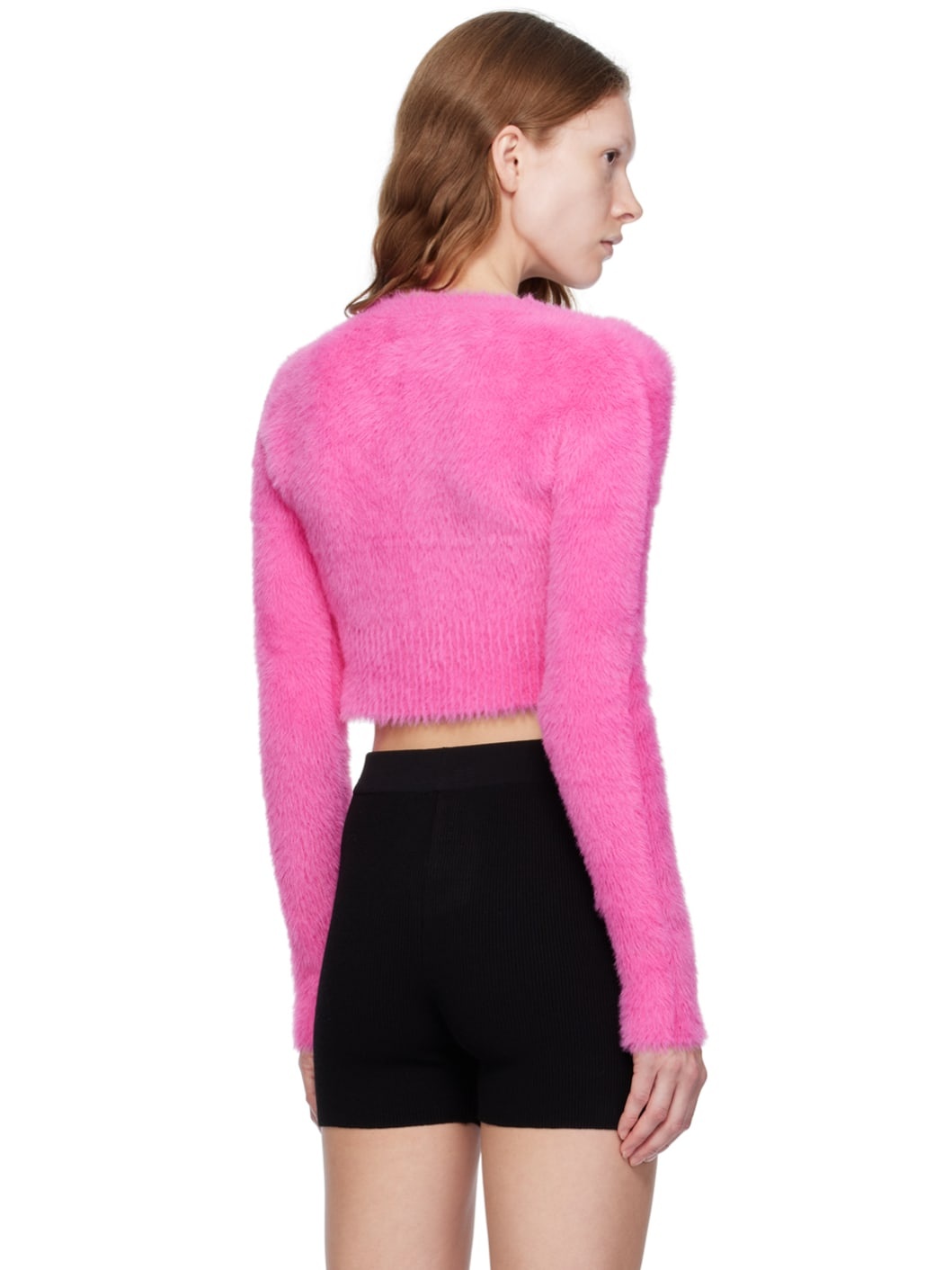 Pink Le Papier 'La Maille Neve Manches Longues' Cardigan - 3