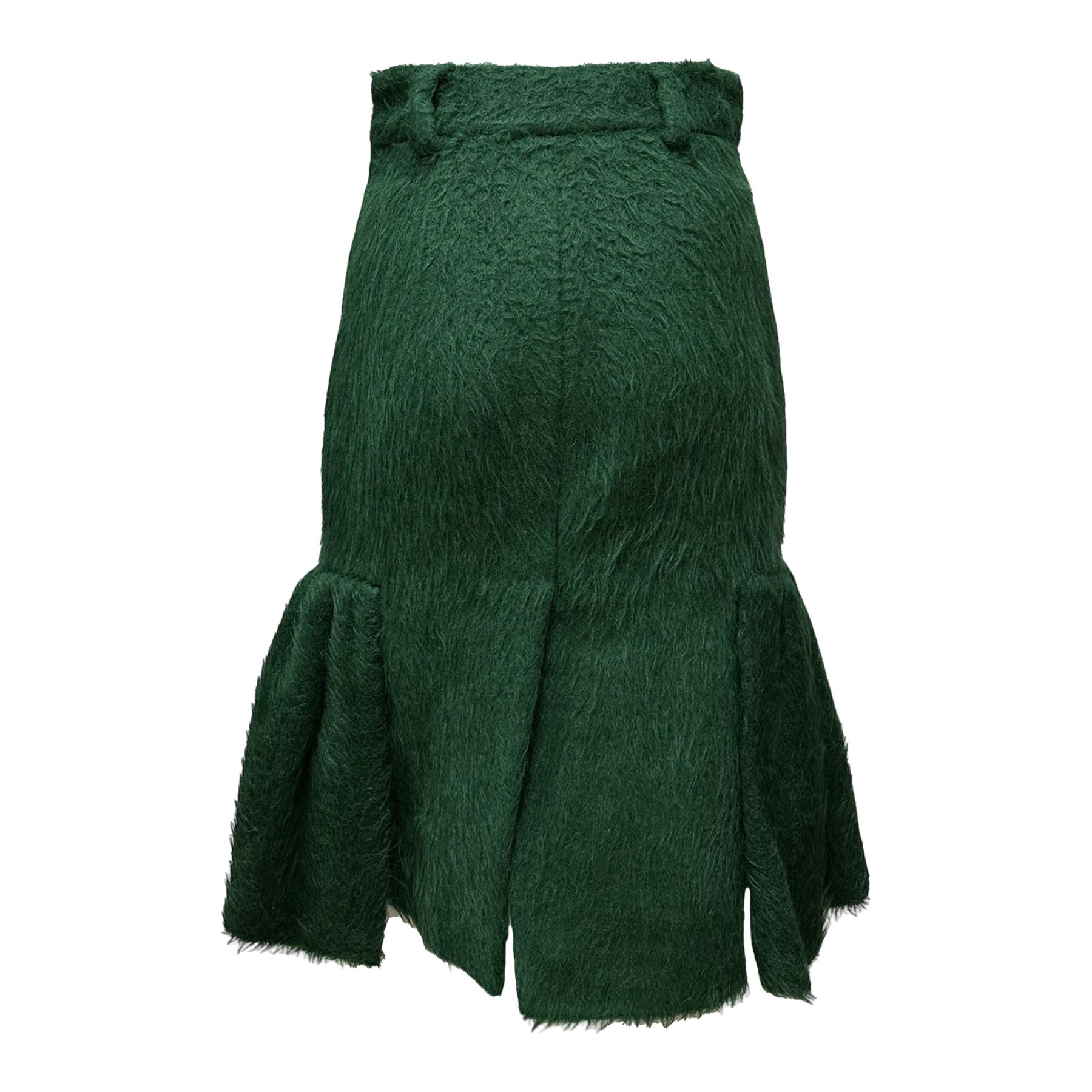 PRADA Fall Winter 2017 Alpaca Hair Fluted Midi Skirt - 2