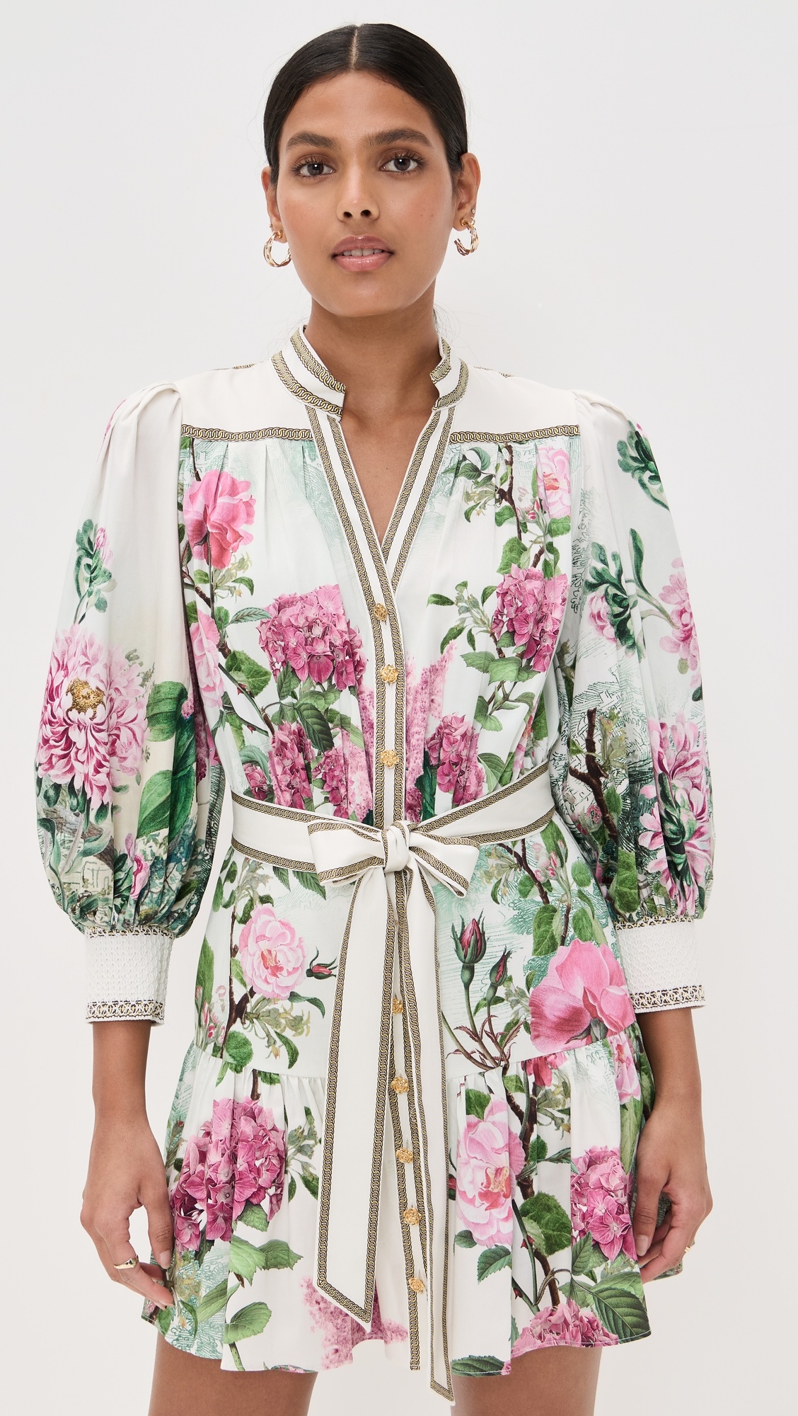 Cora Voluminous Tiered Mini Shirt Dress - 6
