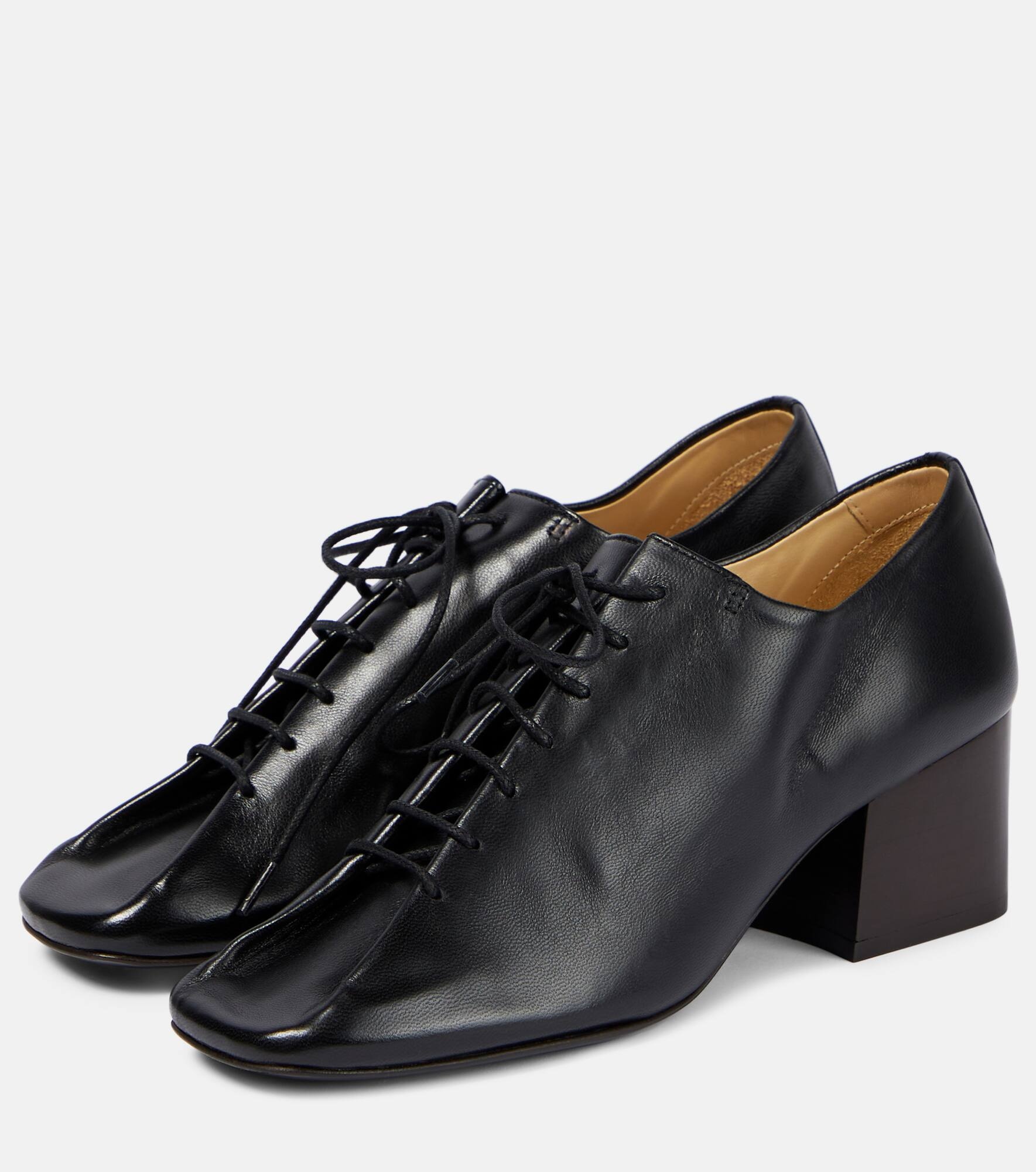 Souris Derby leather pumps - 5