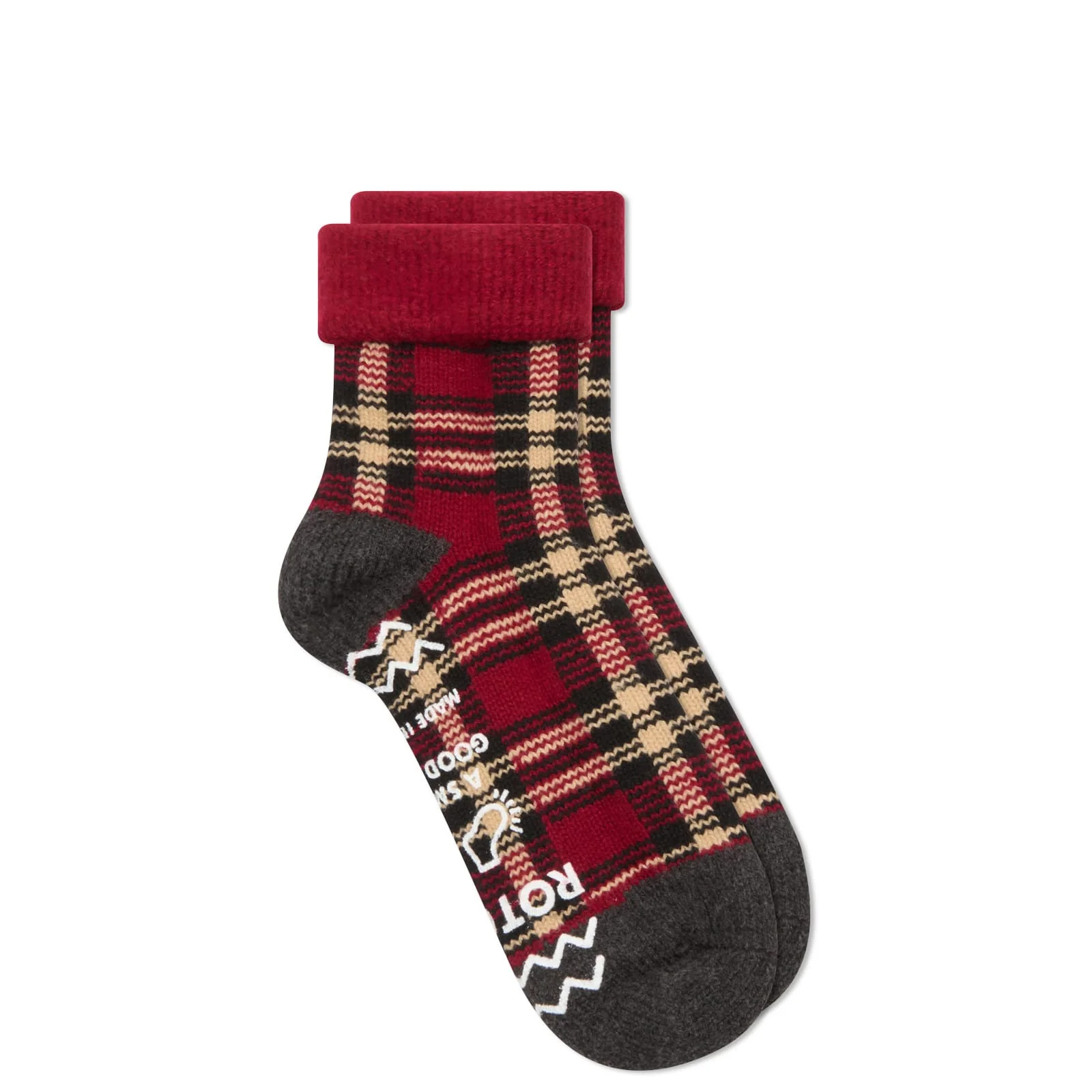 RoToTo Check Comfy Room Sock - 1