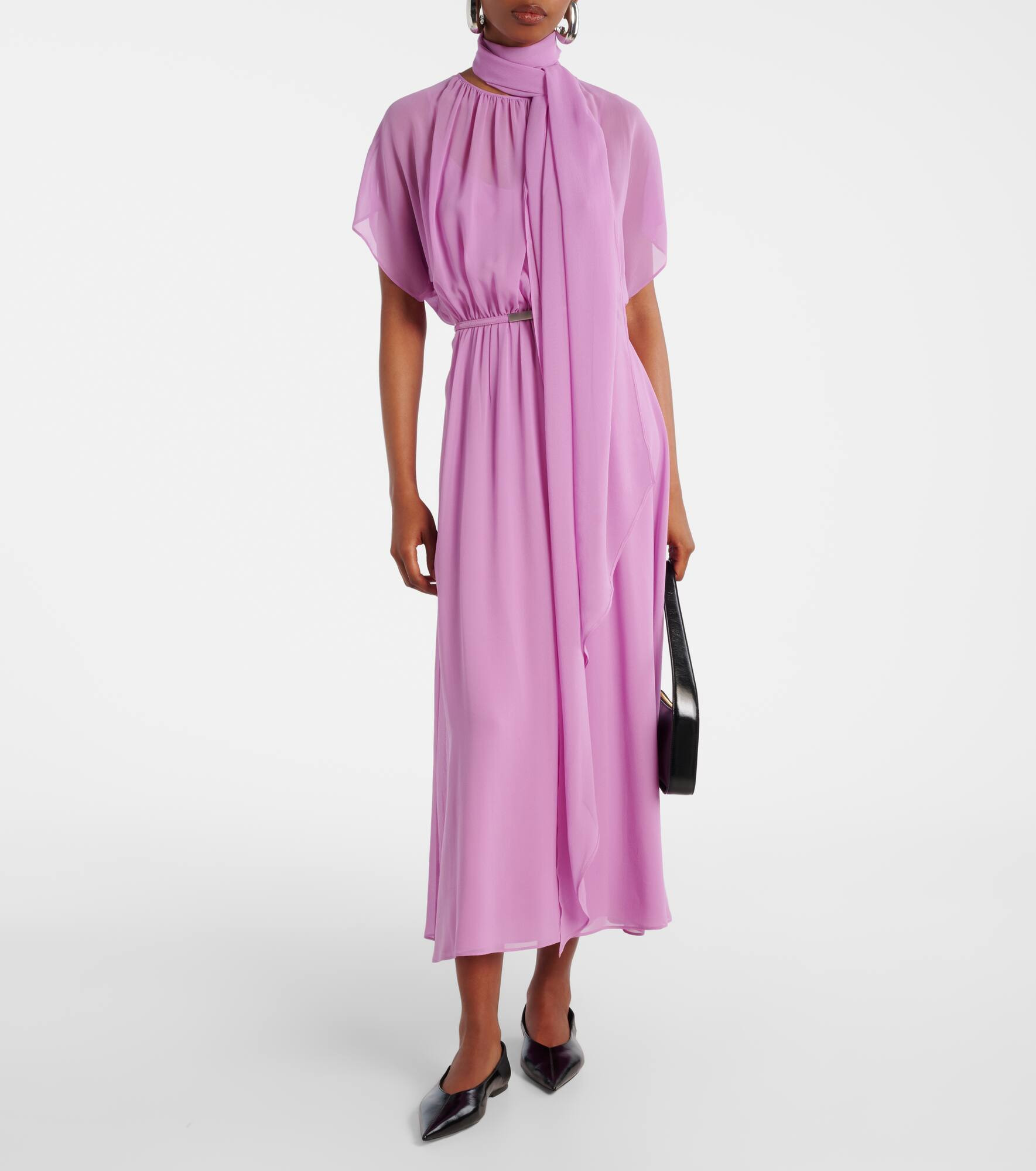 Pineta silk georgette maxi dress - 2