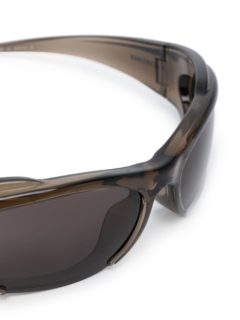 oval-frame translucent sunglasses - 3
